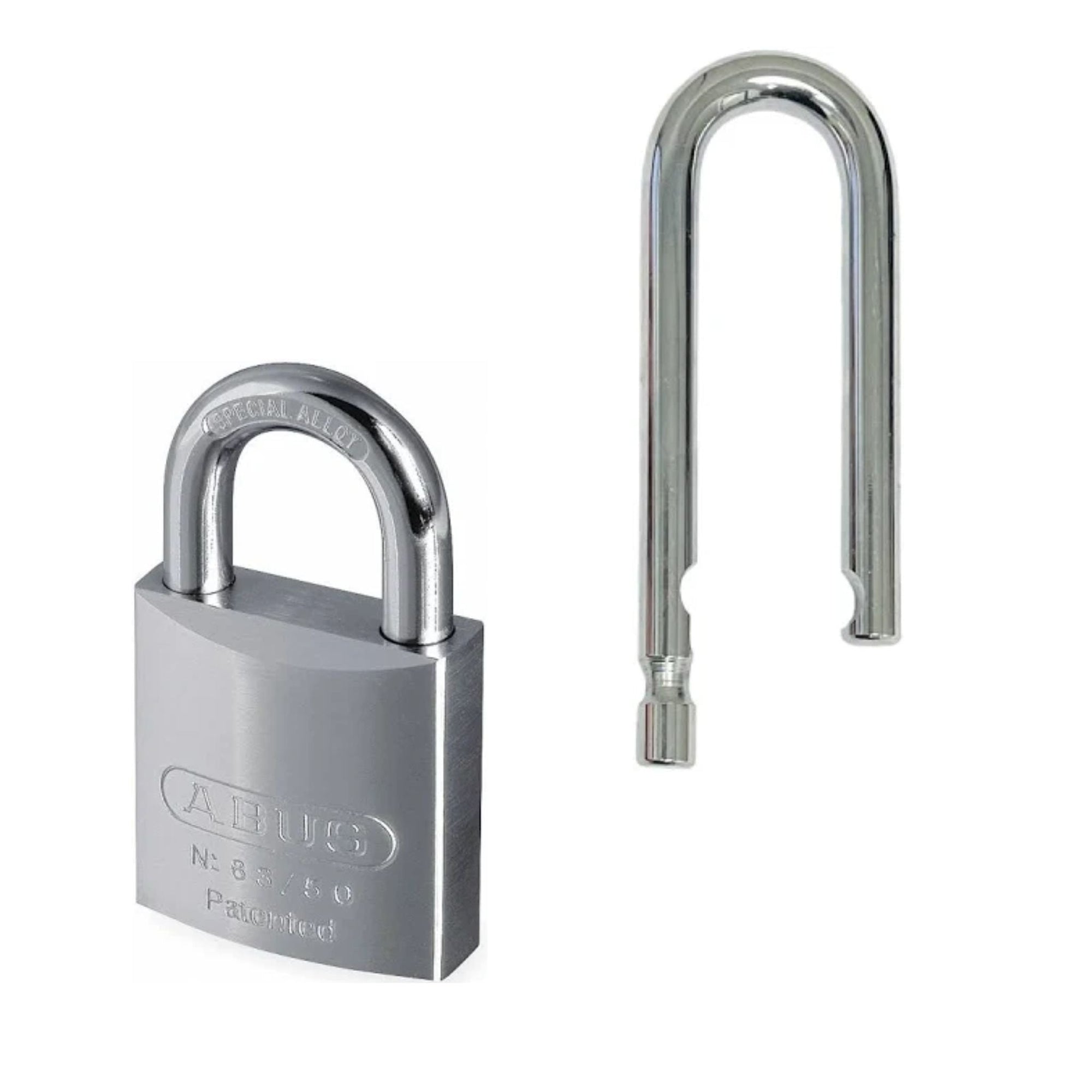 Abus 83/50 Chrome-Plated Series Lock Solid Brass Padlocks Accept Popular OEM Cylinders with 3-Inch Alloy Shackle - The Lock Source