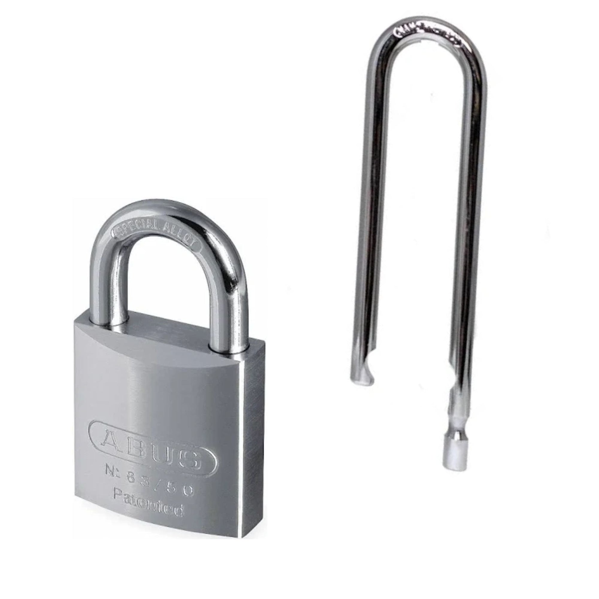 Abus 83/50 Chrome-Plated Series Lock Solid Brass Padlocks Accept Popular OEM Cylinders with 4-Inch Stainless Steel Shackle - The Lock Source