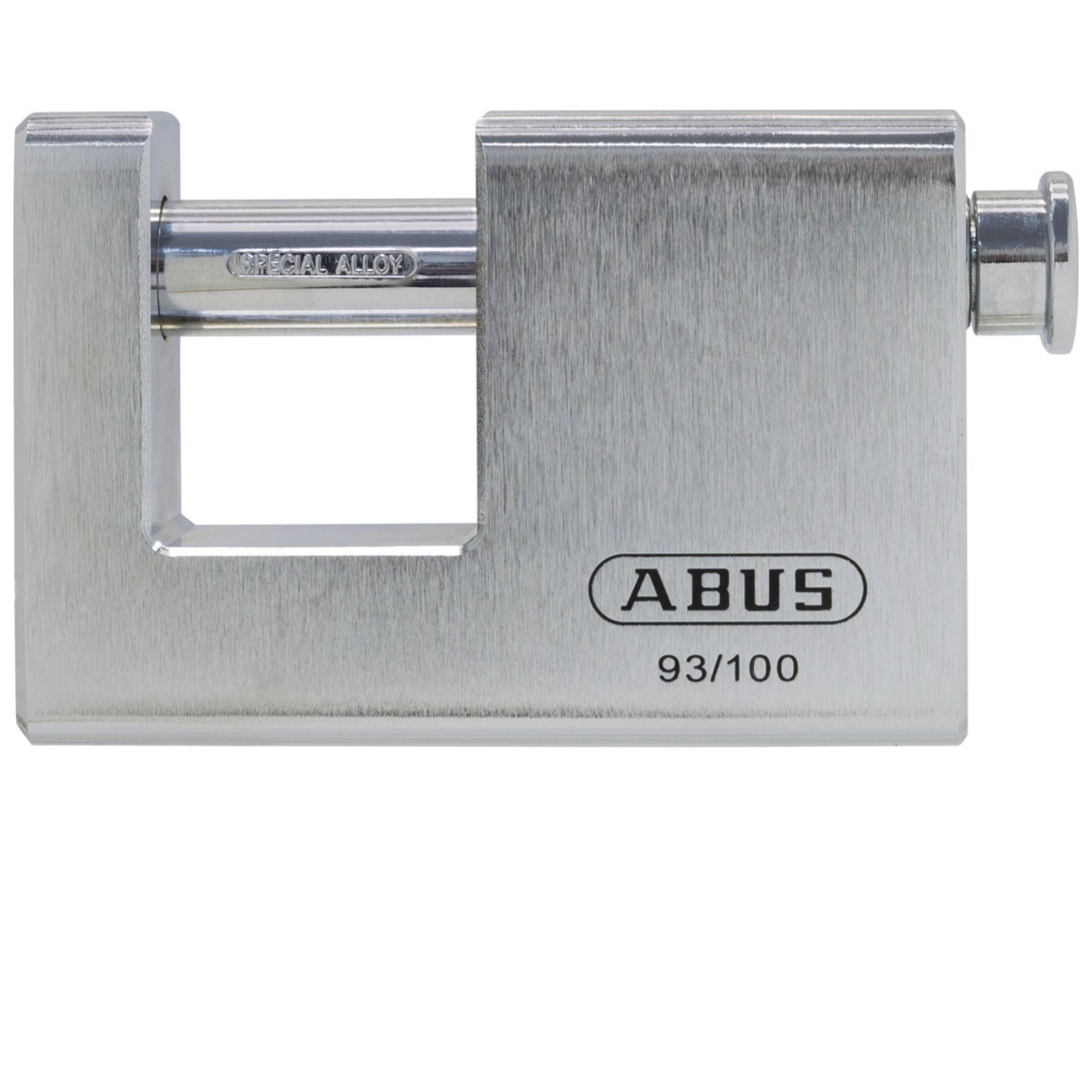 Abus 93RK/100-300 Monoblock Steel Padlocks With Schlage C-Keyway 0-Bitted - The Lock Source