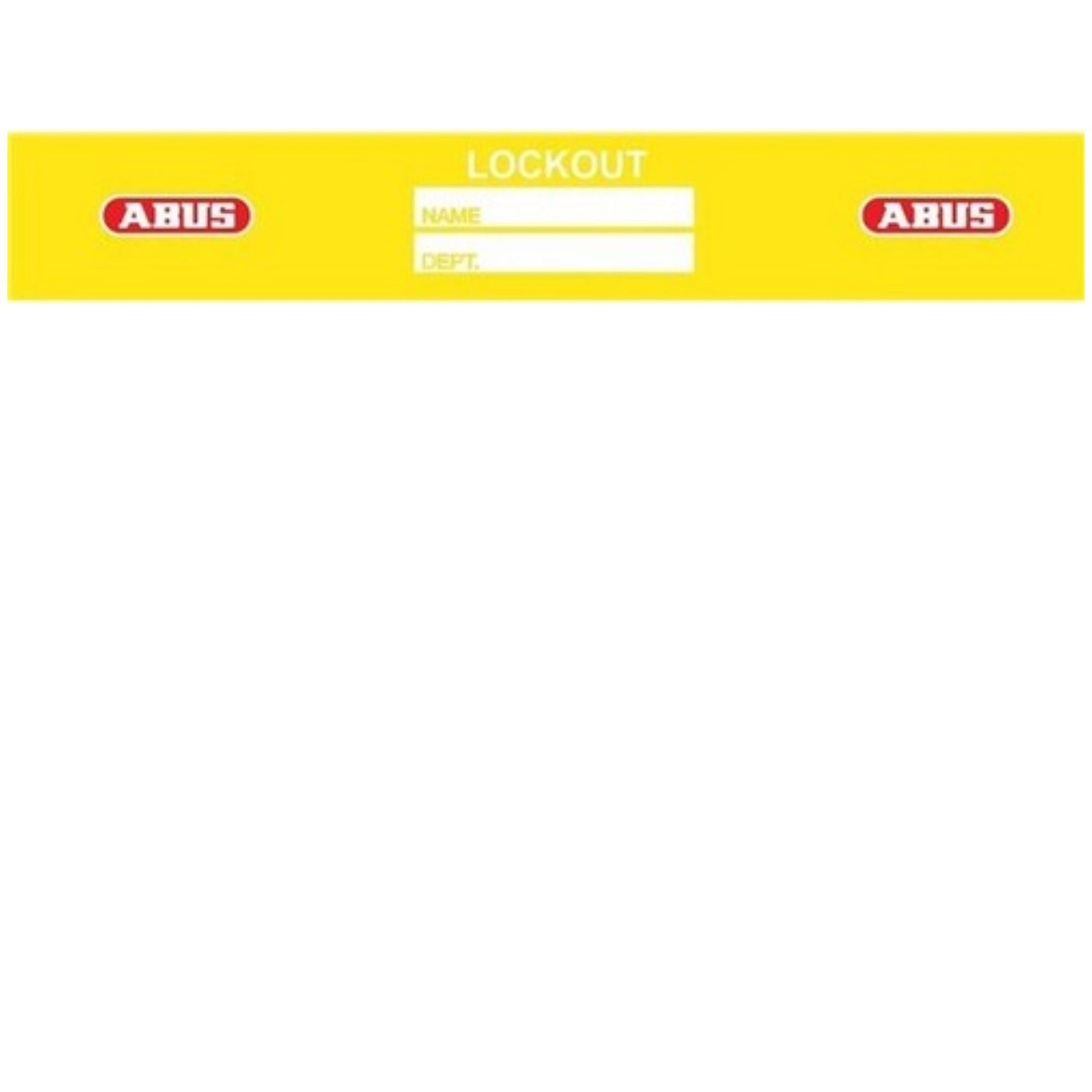 Abus AL0705 Yellow Identi-Shield Label Lockout Labels Add Custom Colors and Identification to Safety Padlocks - The Lock Source