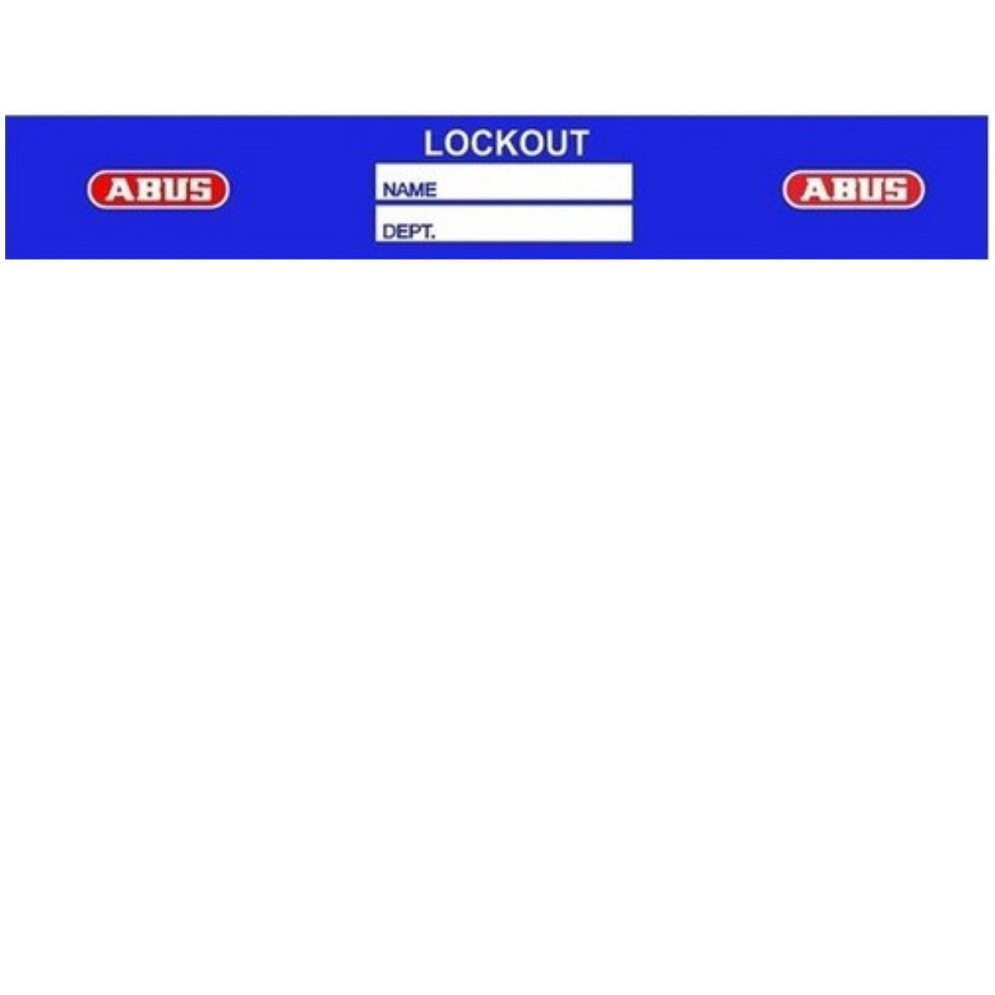 Abus AL0707 Blue Identi-Shield Label Lockout Labels Add Custom Colors and Identification to Safety Padlocks - The Lock Source