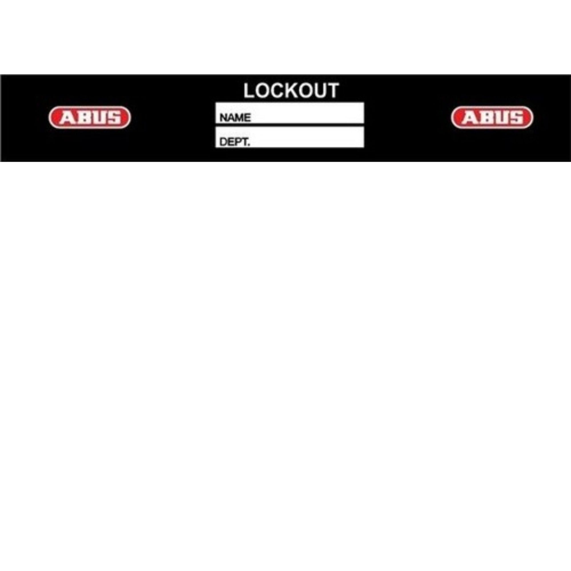 Abus AL0710 Black Identi-Shield Label Lockout Labels Add Custom Colors and Identification to Safety Padlocks - The Lock Source