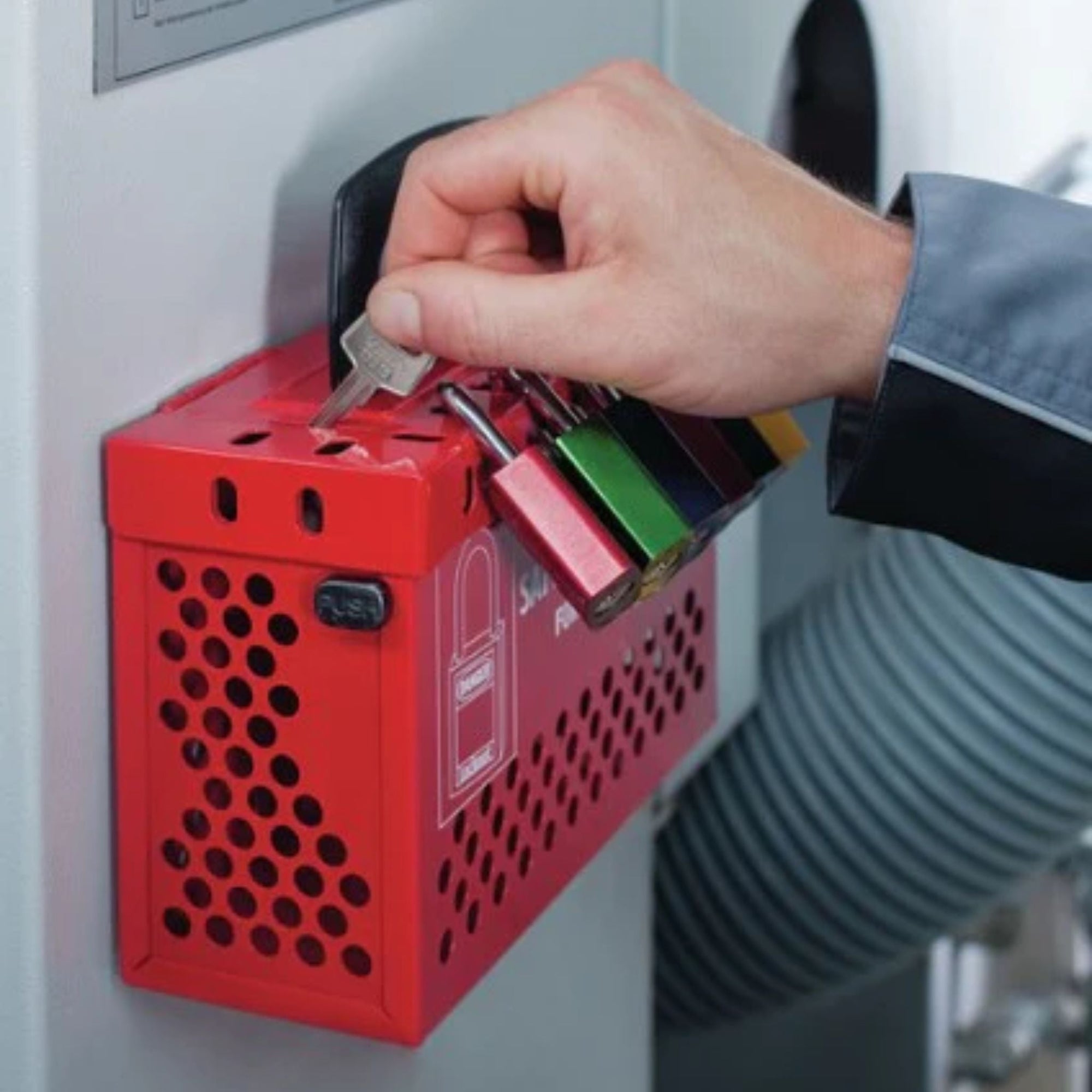 Abus Portable Group Lock Boxes B835 (Standard Lockbox) or B810 (Permit to Work) Lock Box - The Lock Source