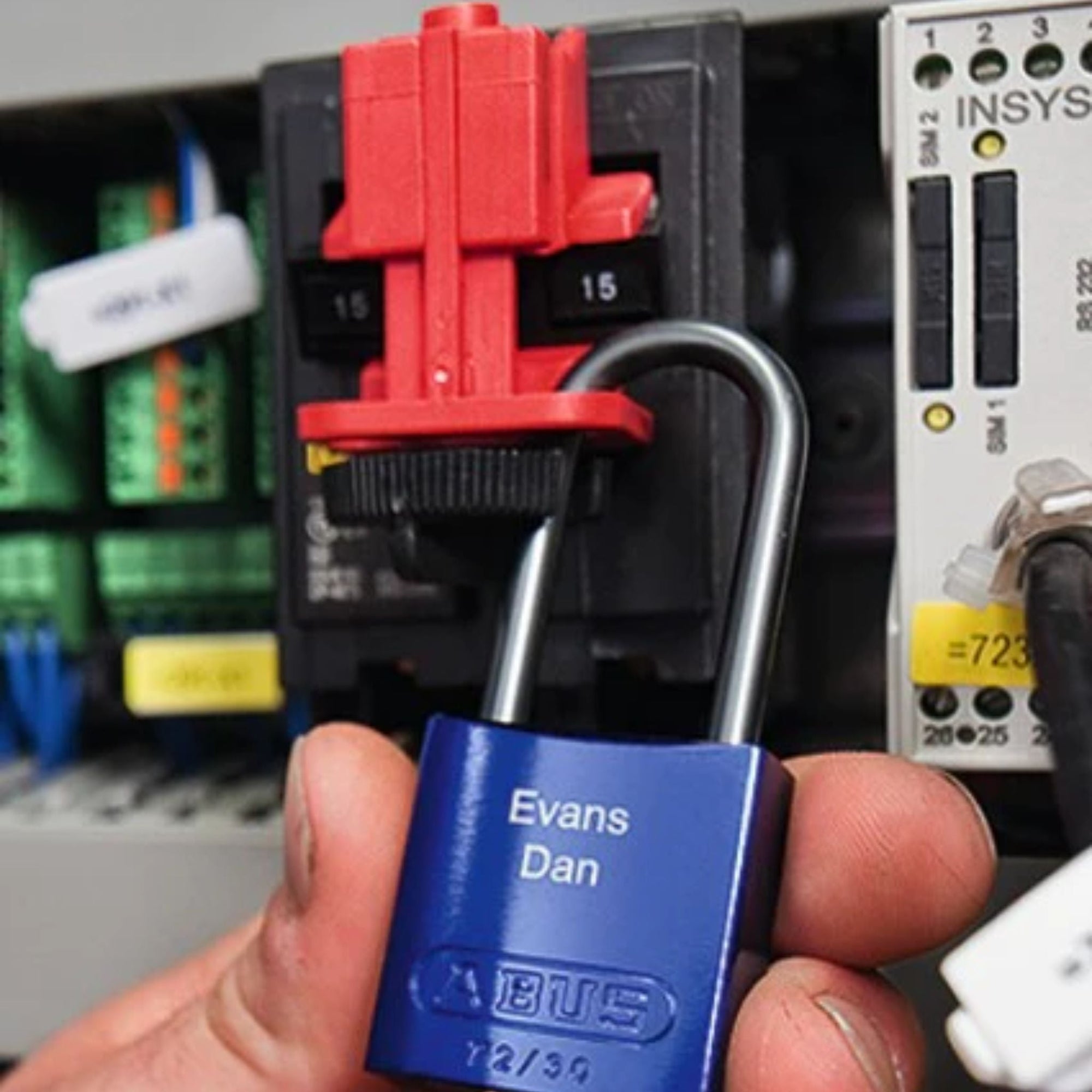 Abus Circuit Breaker Lockout Devices Block Access to Electrical Cabinet and Fuse Box During Maintenance - The Lock Source