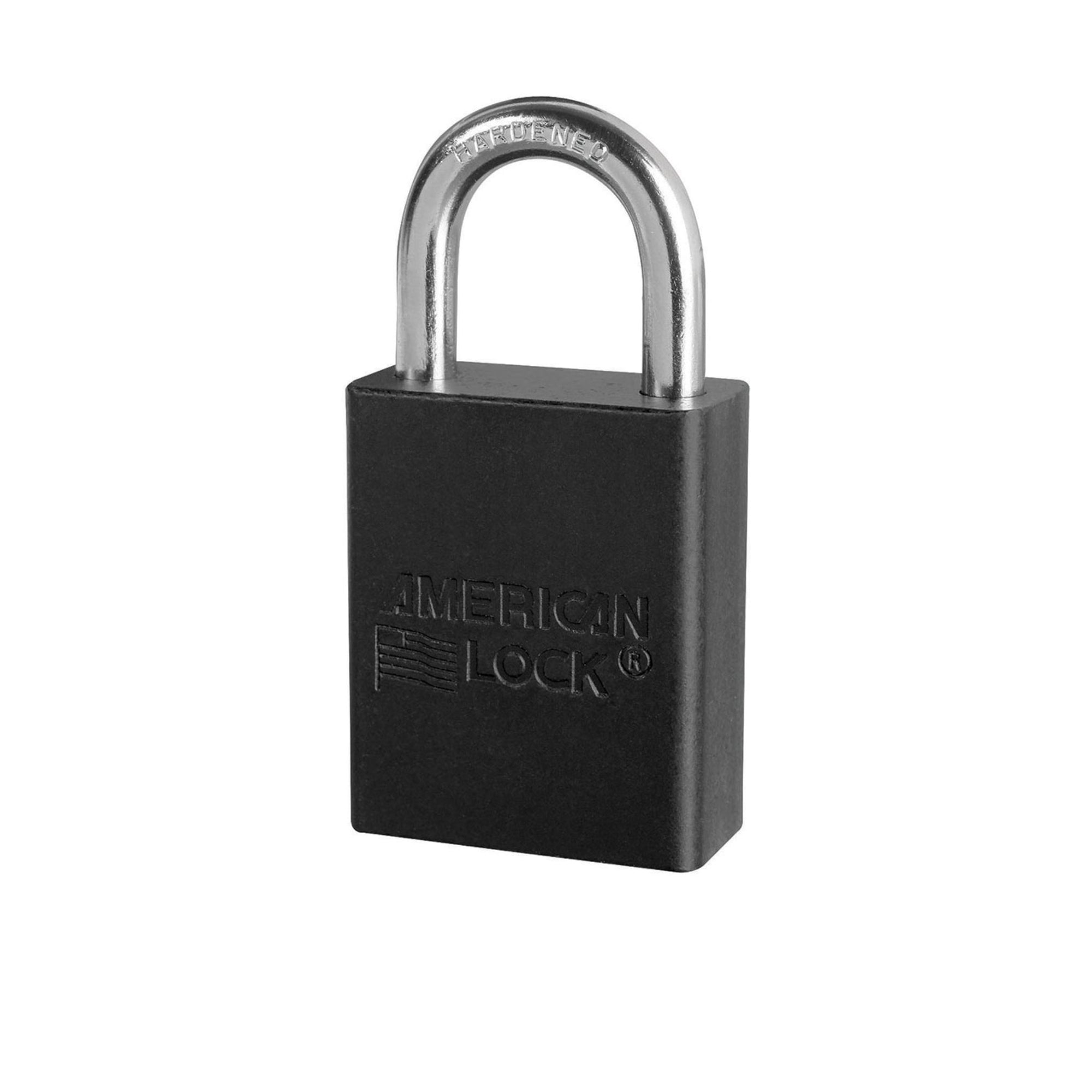 American Lock A1105KA BLK Black Aluminum Safety Series Padlock Keyed Alike (KA) - The Lock Source