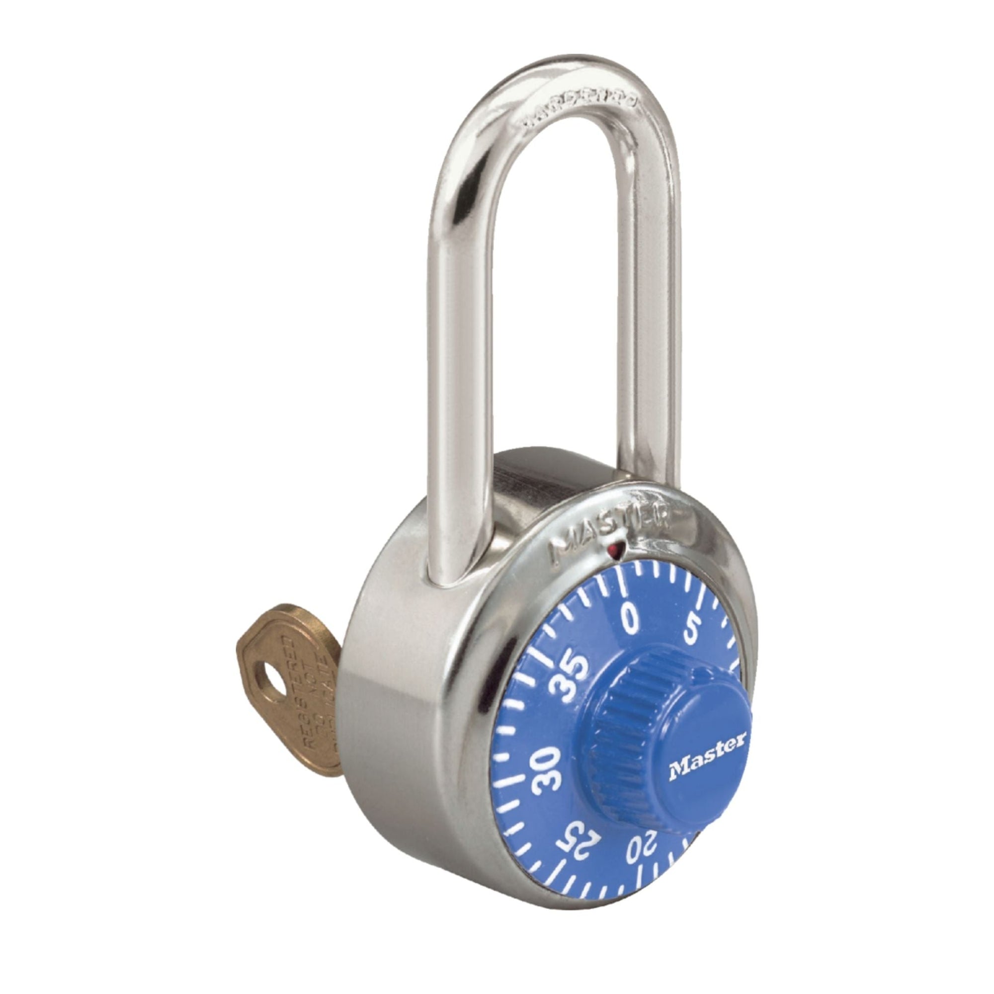 Master Lock 1525LF BLU V965 Blue Dial Locker Lock with Key Override - The Lock Source