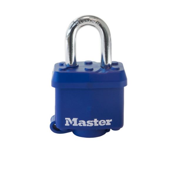 Master Lock 312 KA0831 Weather Resistant Covered Padlock On W1 Keyway Cylinder - The Lock Source