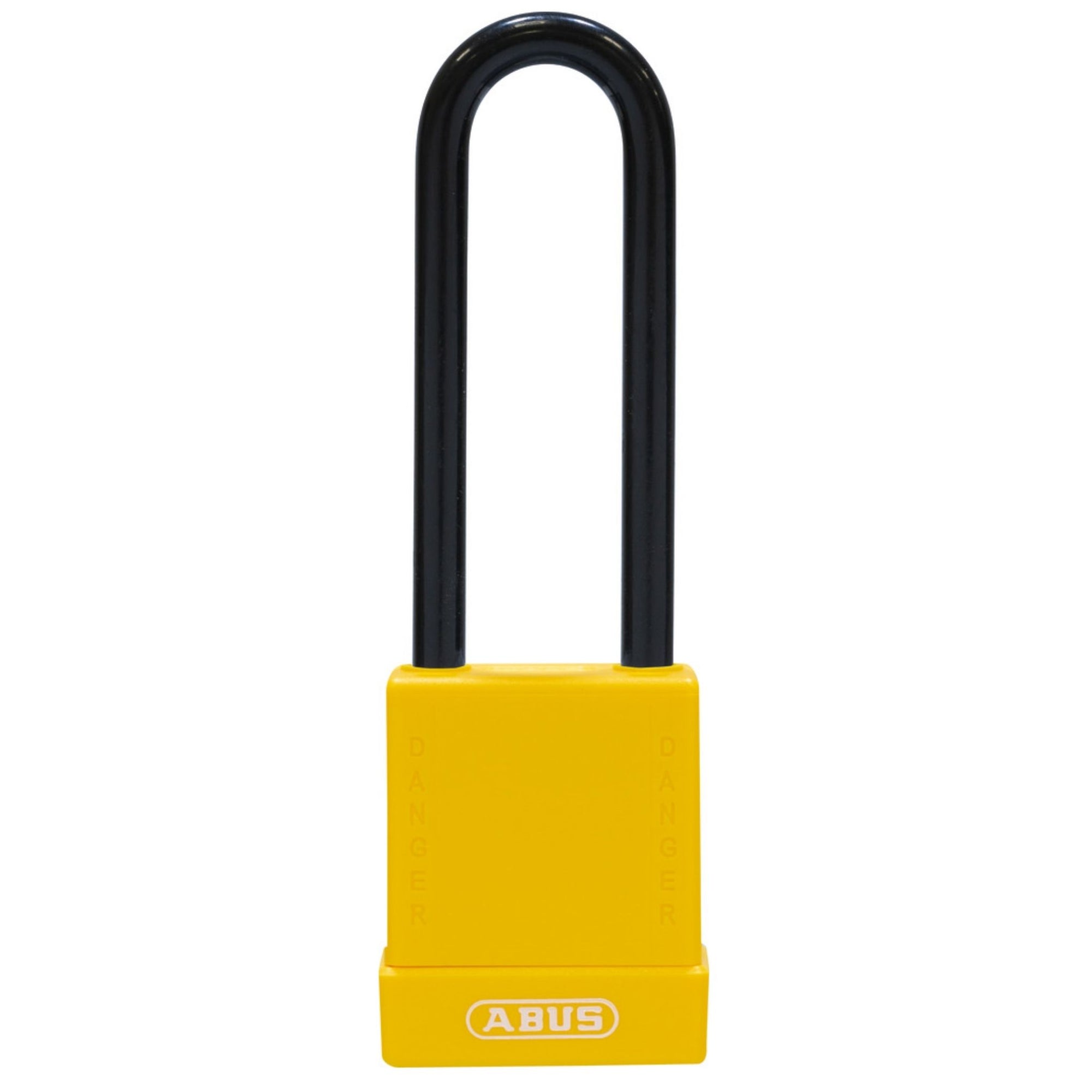 Abus 76/40 Yellow Safety Lock Lightweight Aluminum Core Lockout Tagout Padlocks with 1-Inch Shackle - The Lock Source