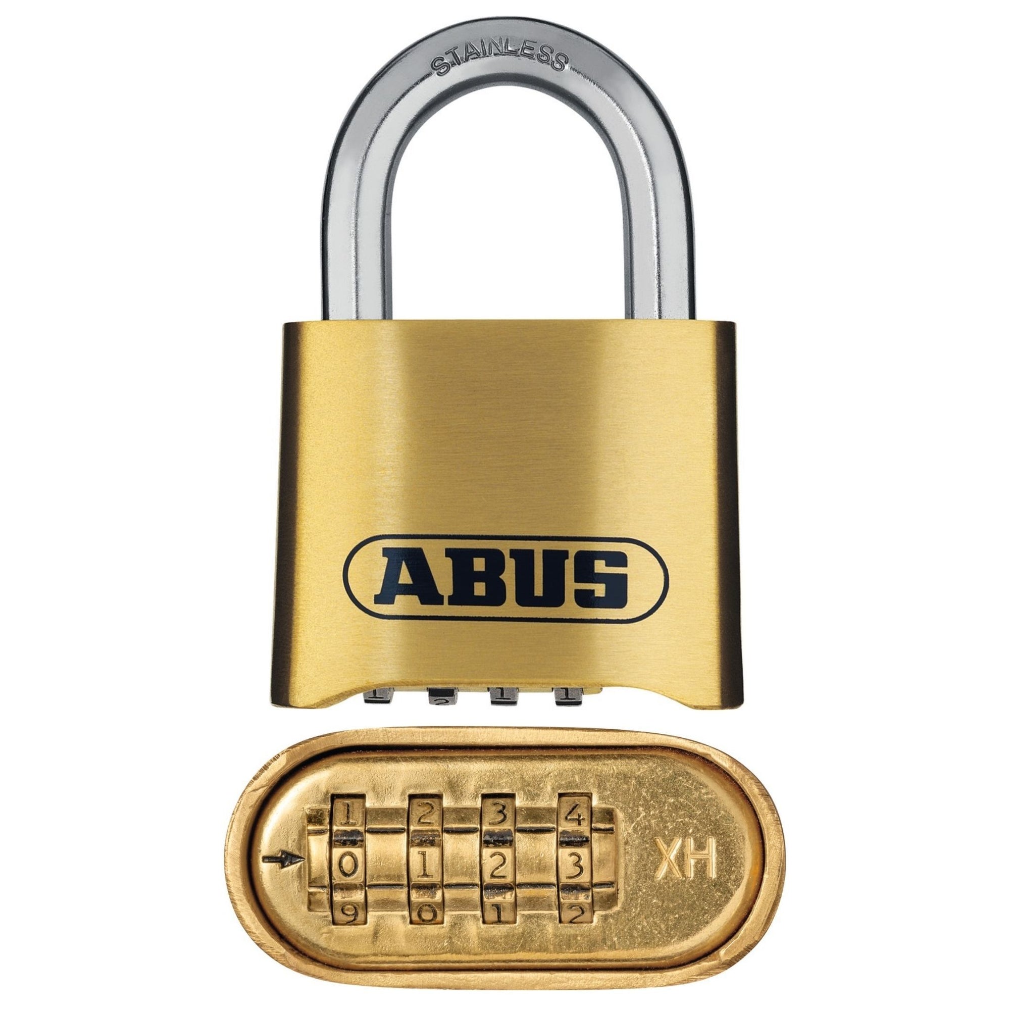 Abus 180IB/50 Brass Combination Padlock Rust-Free Marine Lock for Outdoor Use - The Lock Source