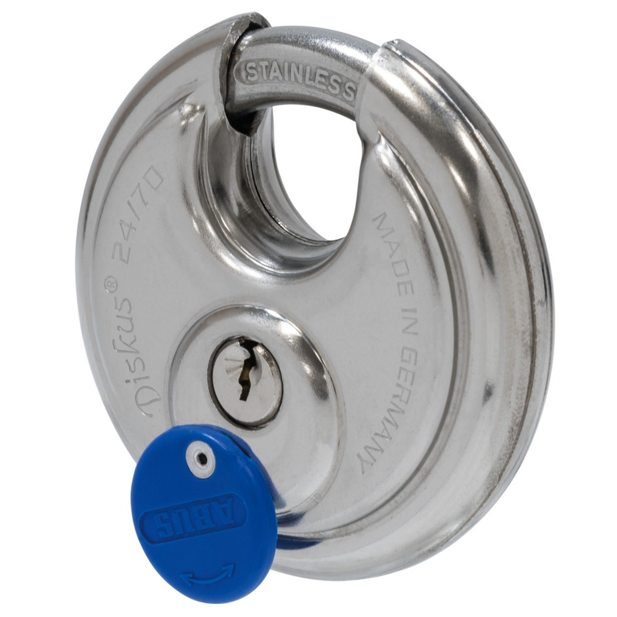 Abus 24IB/70 C KD Weatherproof Diskus Lock Individually Carded for Retail Display - The Lock Source