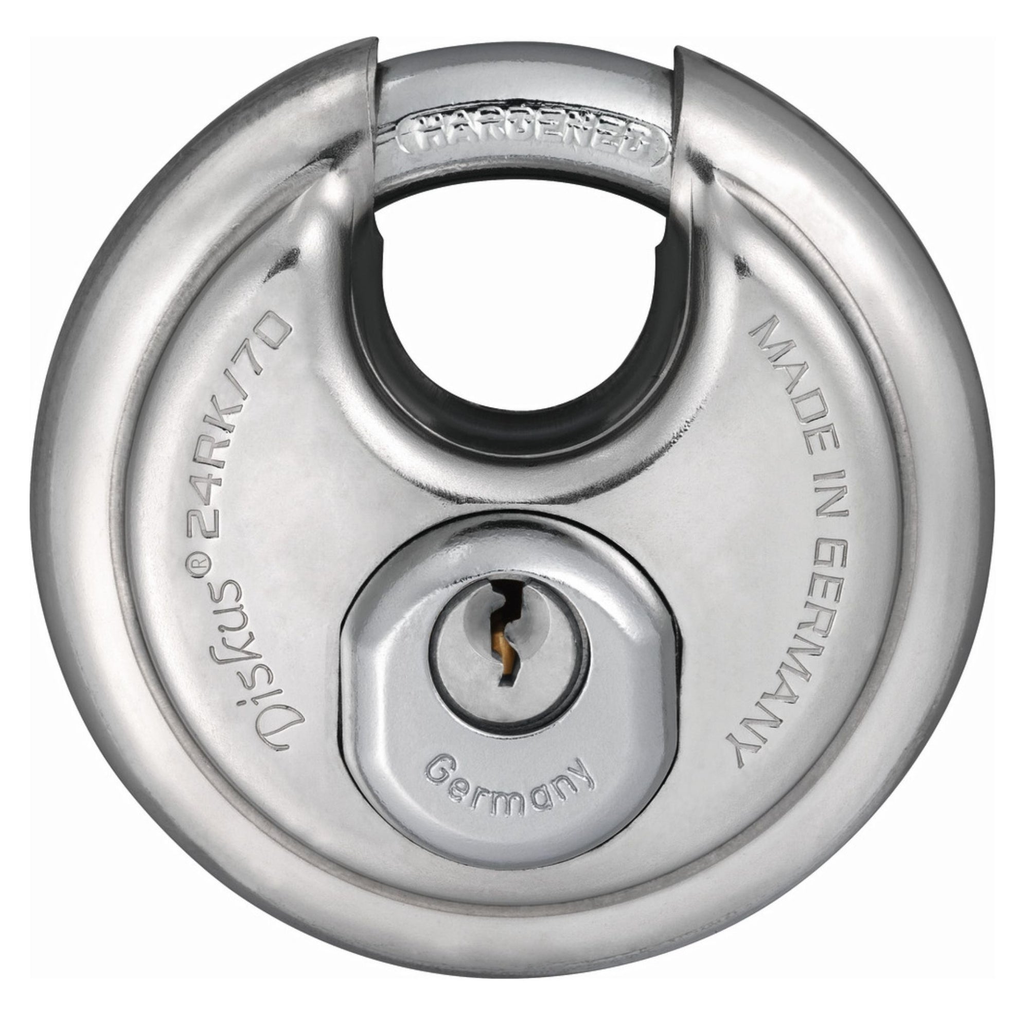 Abus 24RK/70 Diskus Series Locks Stainless Steel Rekeyable Disk Padlocks - The Lock Source