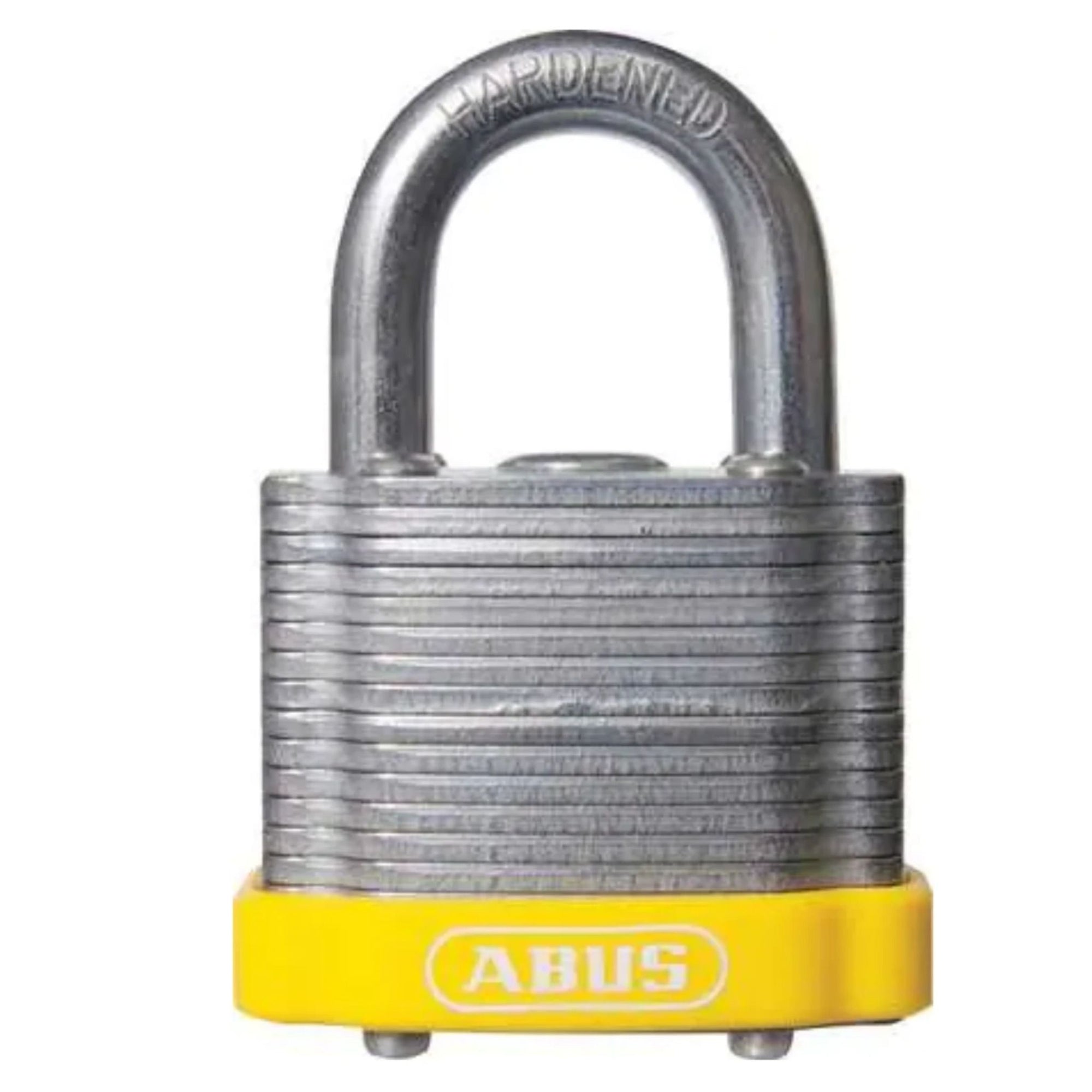 Abus 41/40 MK Laminated Steel Padlock with Yellow Bumper - The Lock Source