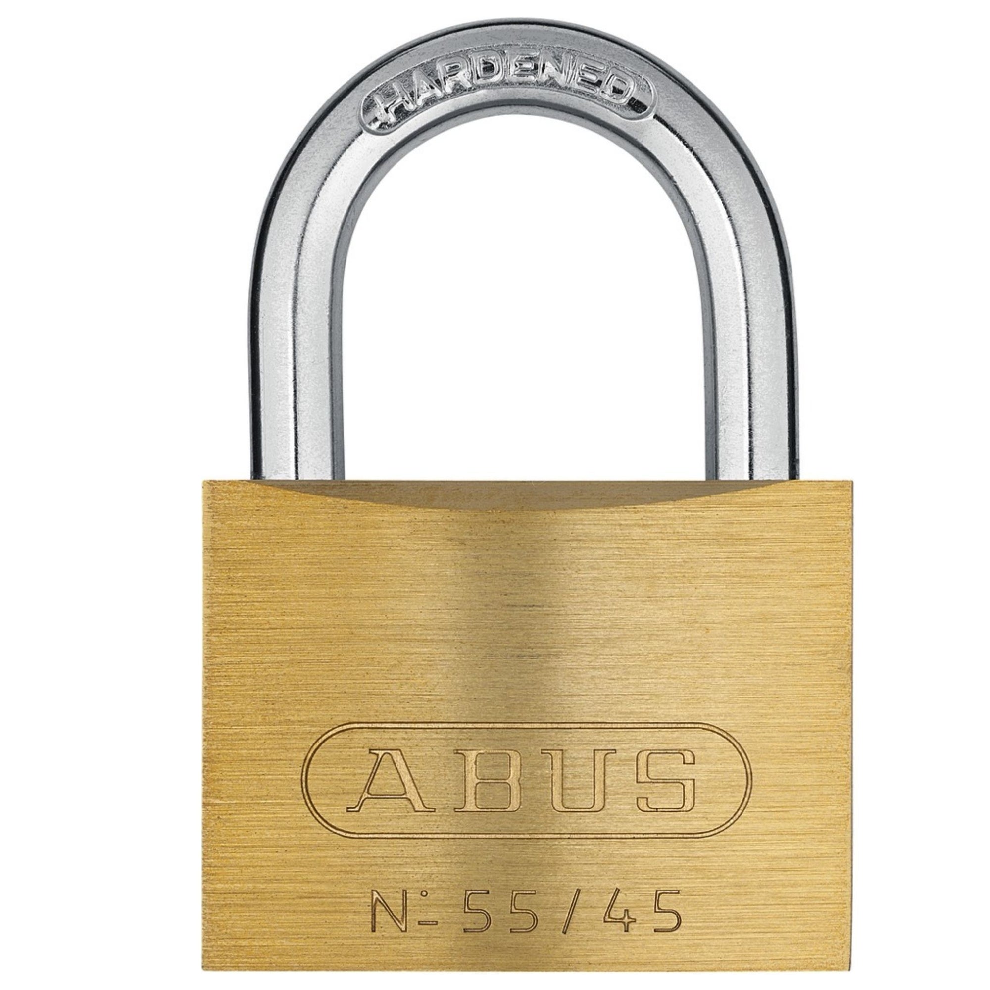 Abus 55/45 KA Brass Padlock Traditional Brass Locks Keyed Alike - The Lock Source