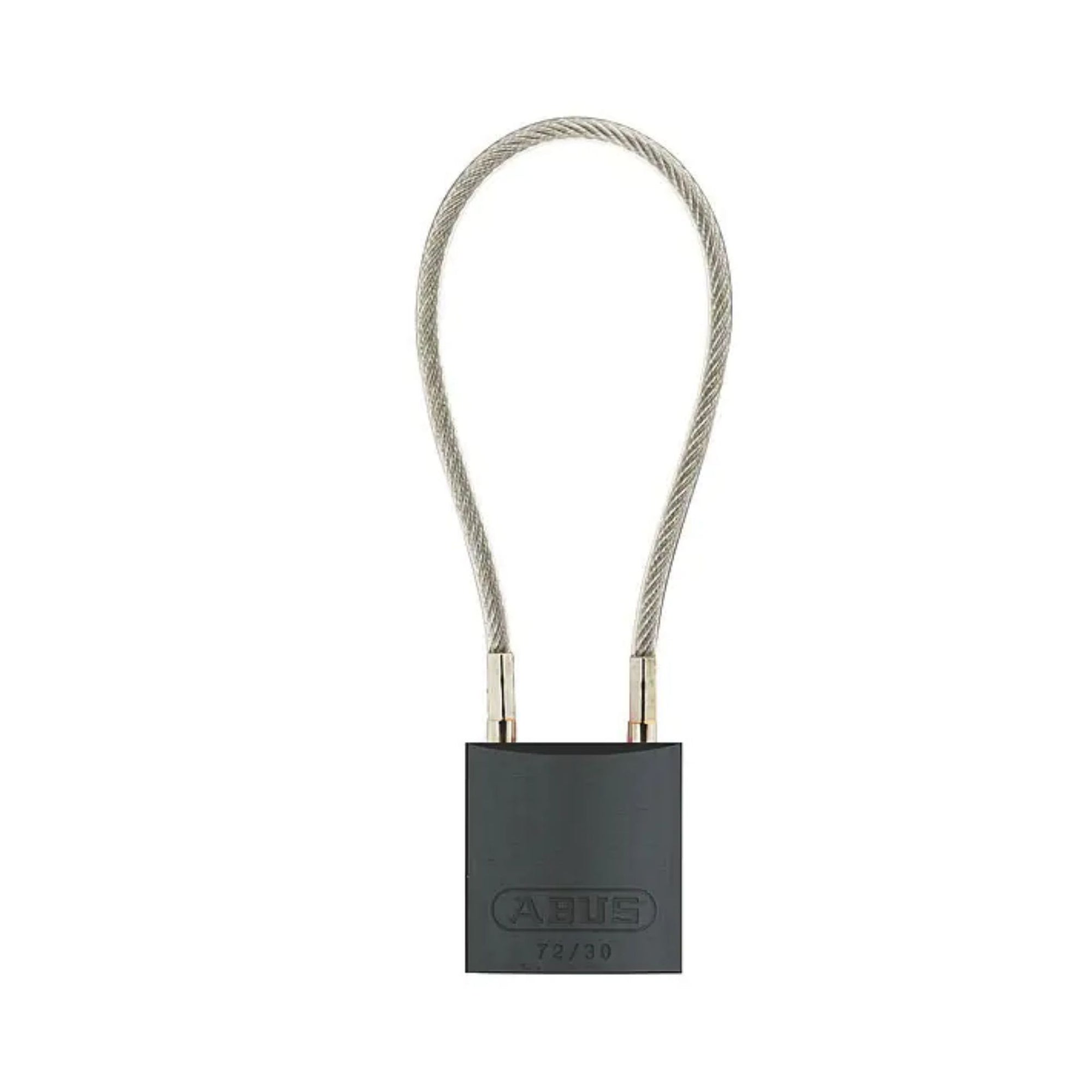 Abus 72/30CAB 4" MK Black Safety Padlock with 4-Inch Cable - The Lock Source