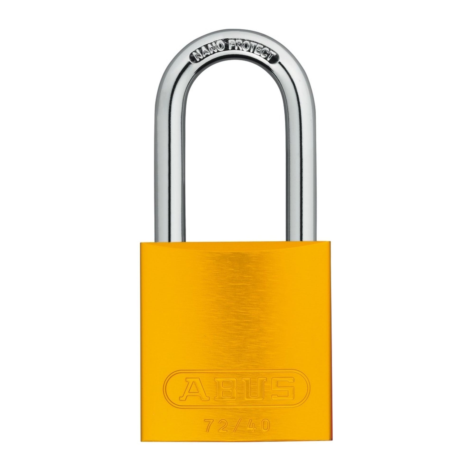 Abus 72/40HB40 KA Yellow Titalium Safety Padlock with 1-1/2" Shackle - The Lock Source