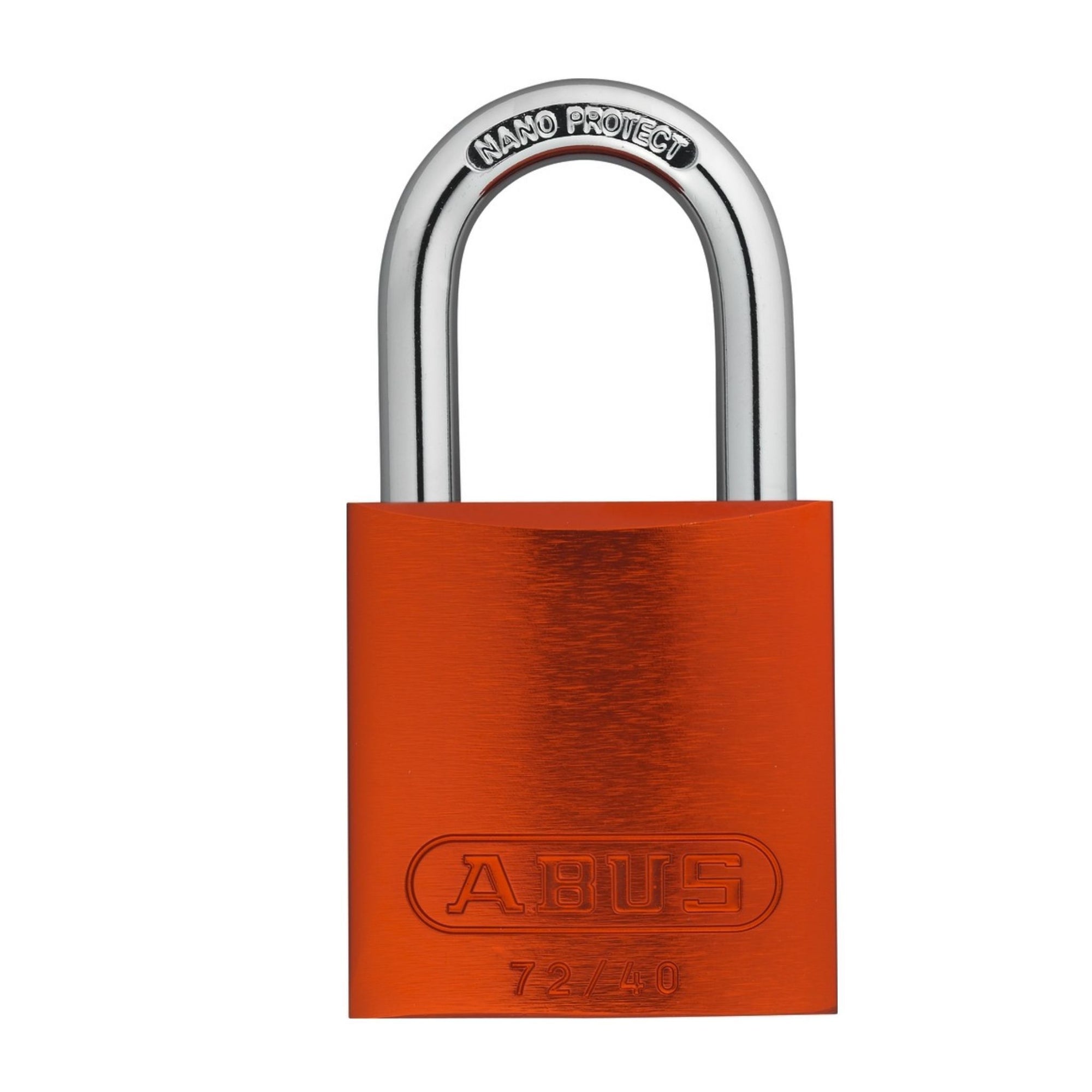 Abus 72/40 KAX12 Orange Titalium Safety Padlock Keyed Alike in Set-of-12 Locks - The Lock Source