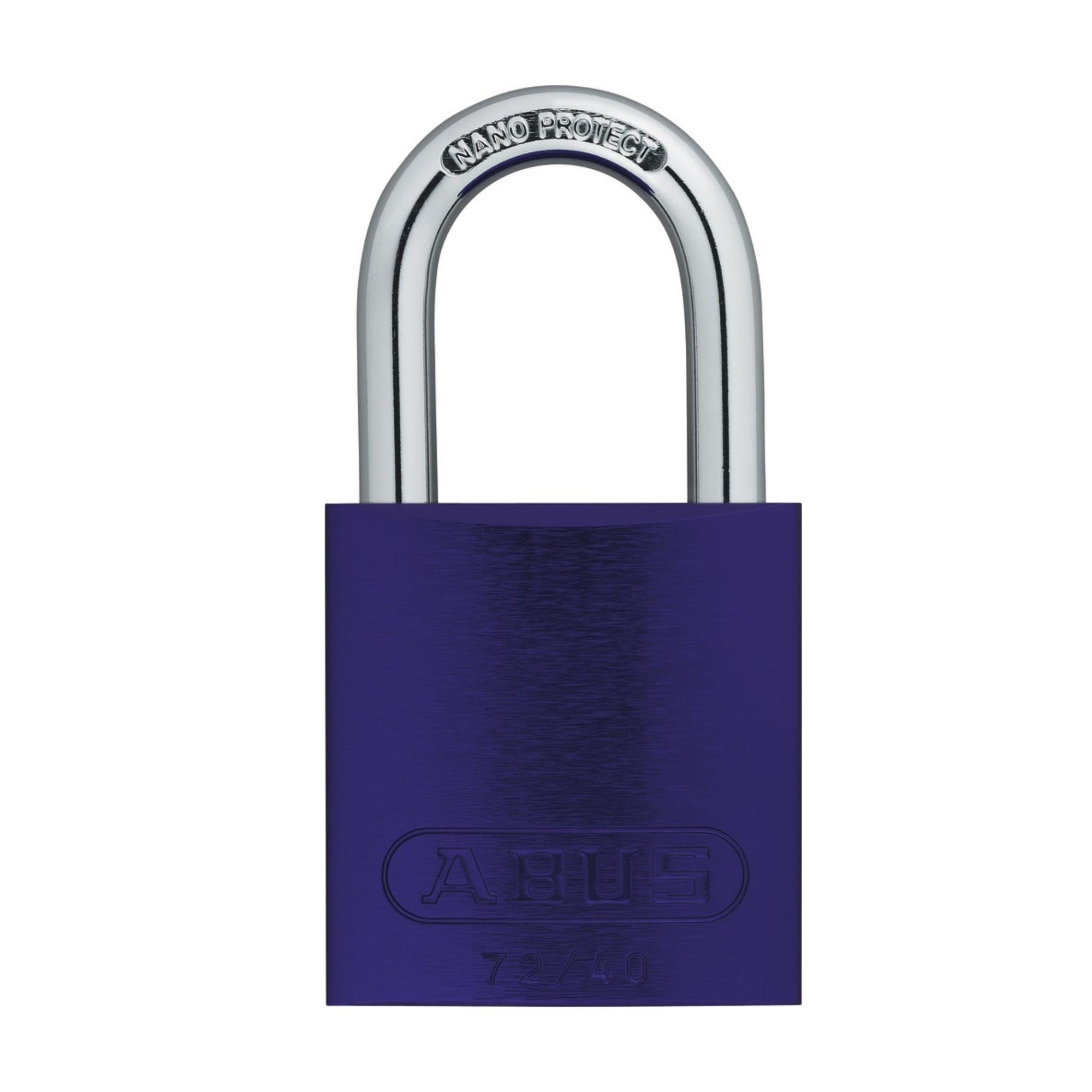 Abus 72/40 KAX12 Purple Titalium Safety Padlock Keyed Alike in Set-of-12 Locks - The Lock Source