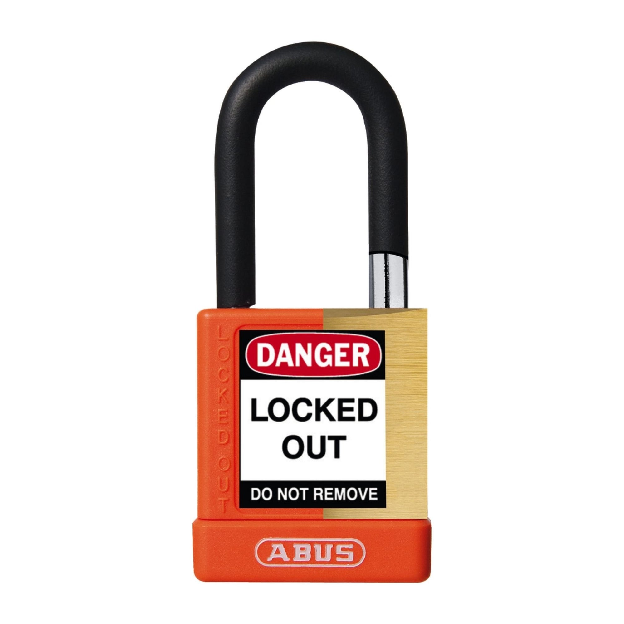 Abus 74M/40 KAX3 Orange Insulated Brass Safety Padlock Keyed Alike in Set-of-3 Padlocks - The Lock Source
