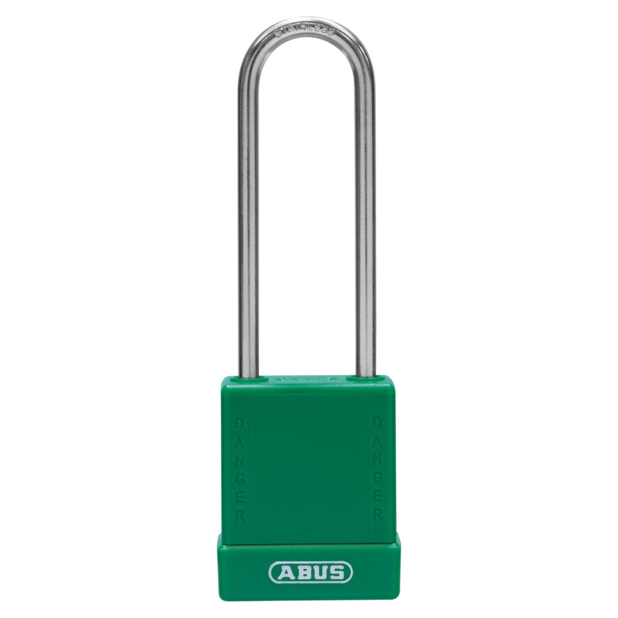 Abus 76IB/40HB75 Green Safety Locks with 3-Inch Stainless Steel Shackle - The Lock Source