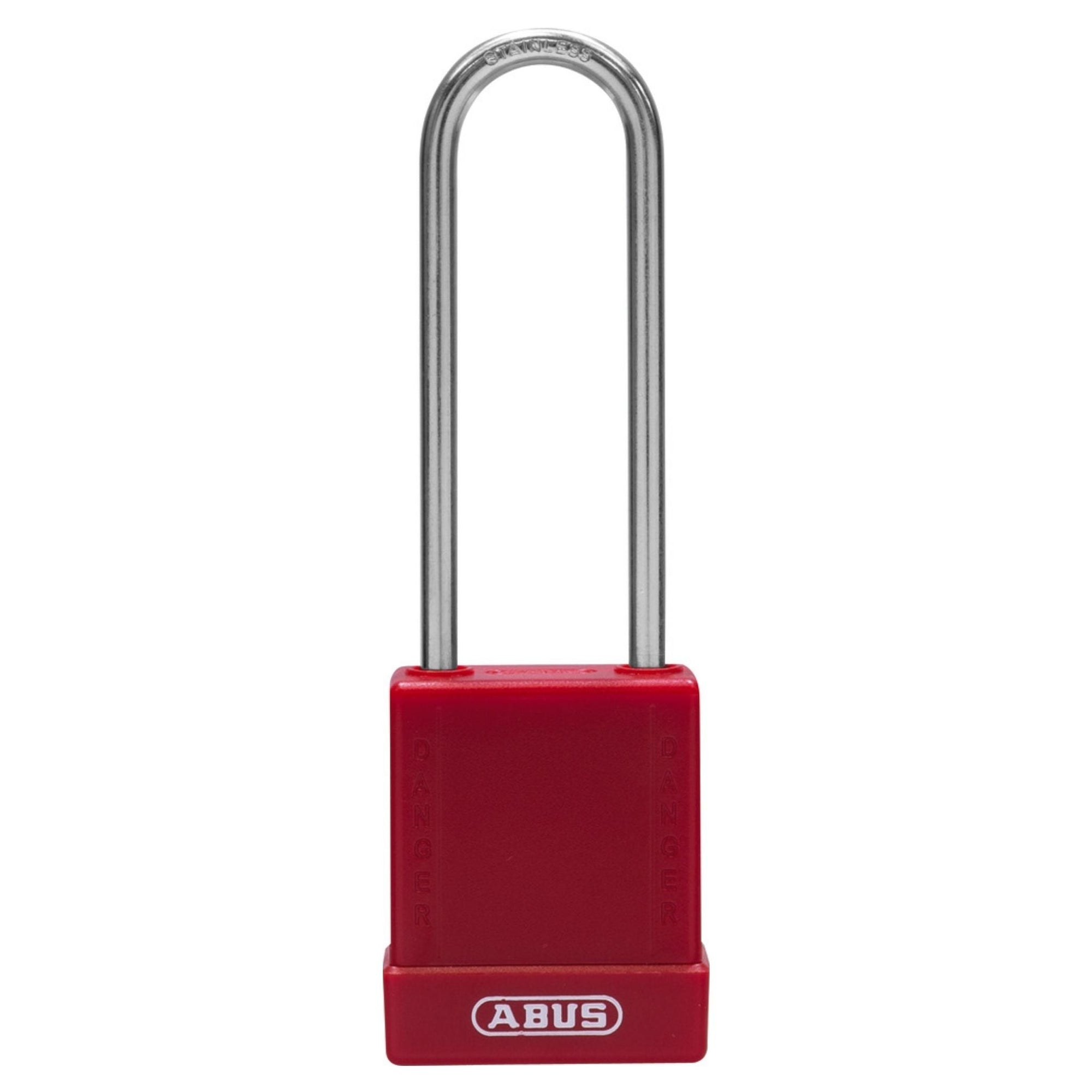 Abus 76IB/40HB75 Red Safety Locks with 3-Inch Stainless Steel Shackle - The Lock Source