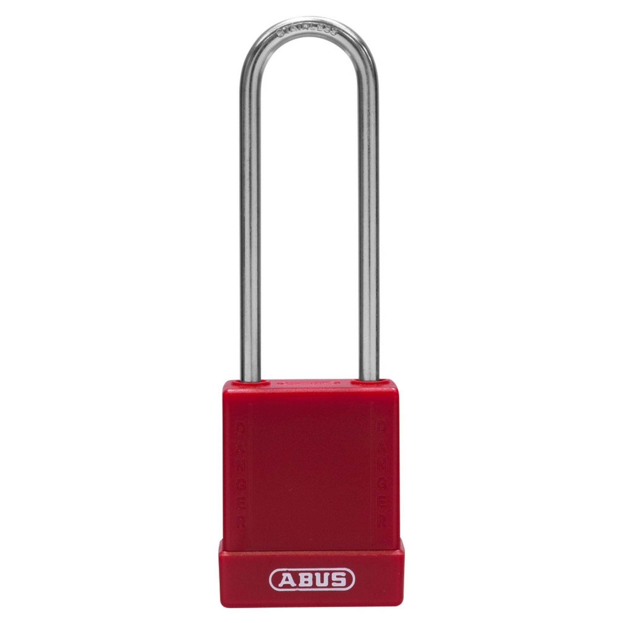 Abus 76IB/40HB75 MK Red Safety Padlock with 3" Stainless Steel Shackle - The Lock Source