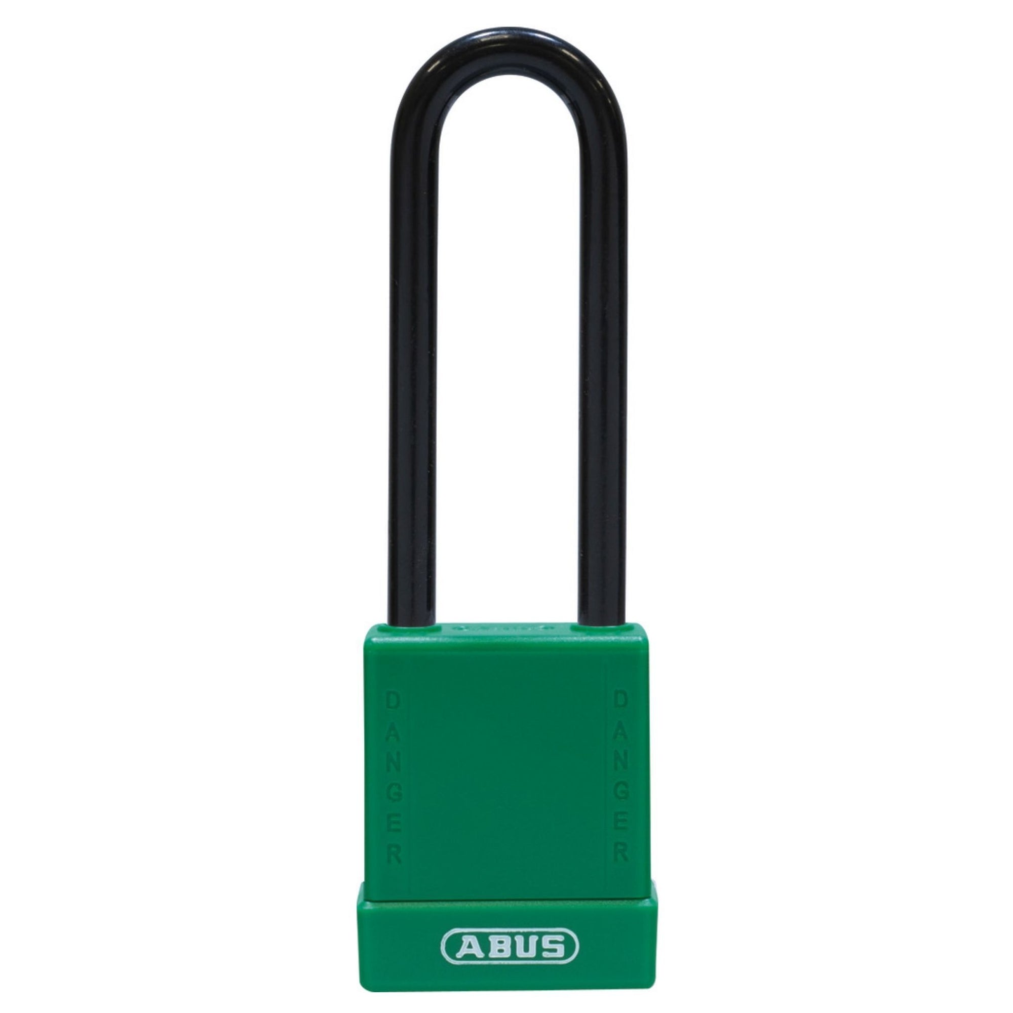 Abus 76IB/40HB75 Green Safety Lock with 3-Inch Plastic Covered Stainless Steel Shackle - The Lock Source