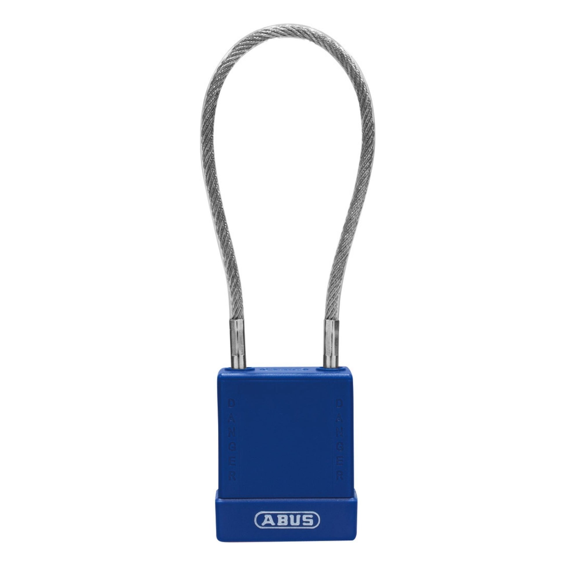 Abus 76/40CAB20 MK Blue Safety Padlock with 4-Inch Cable - The Lock Source