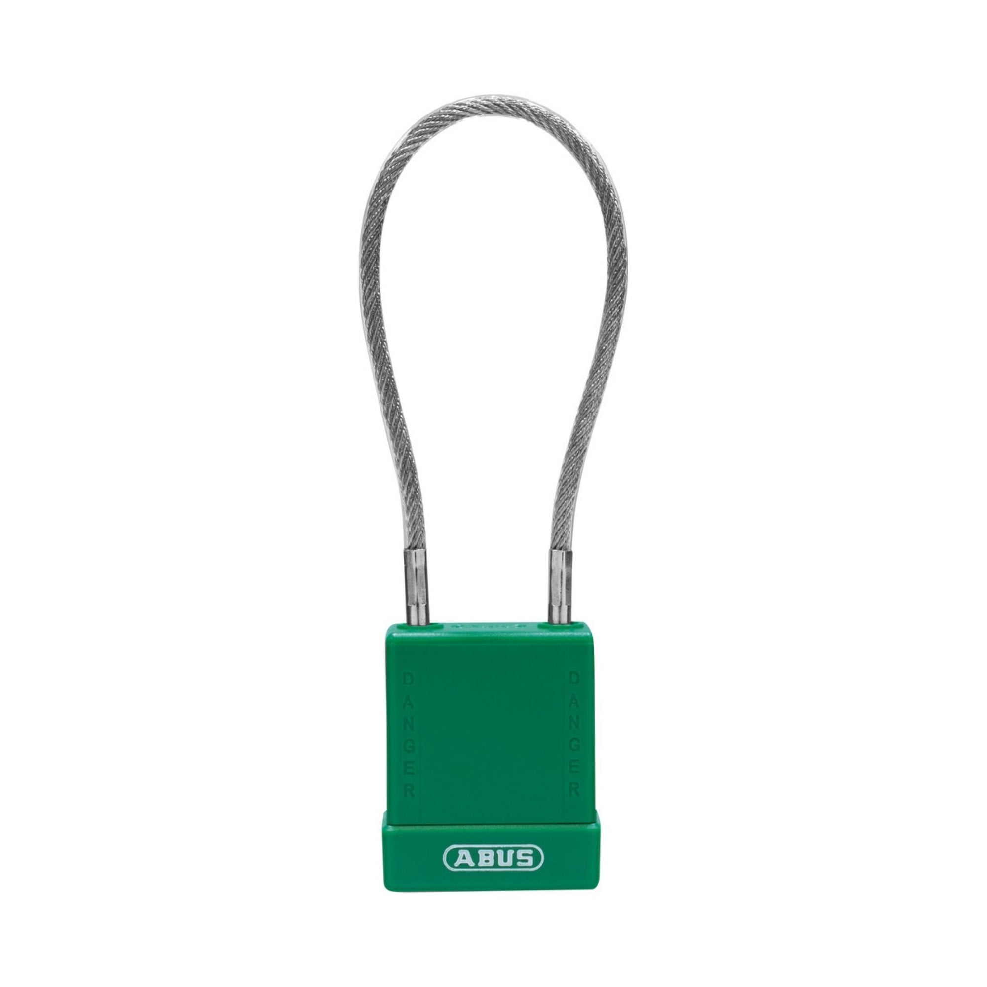 Abus 76/40CAB20 MK Green Safety Padlock with 4-Inch Cable - The Lock Source