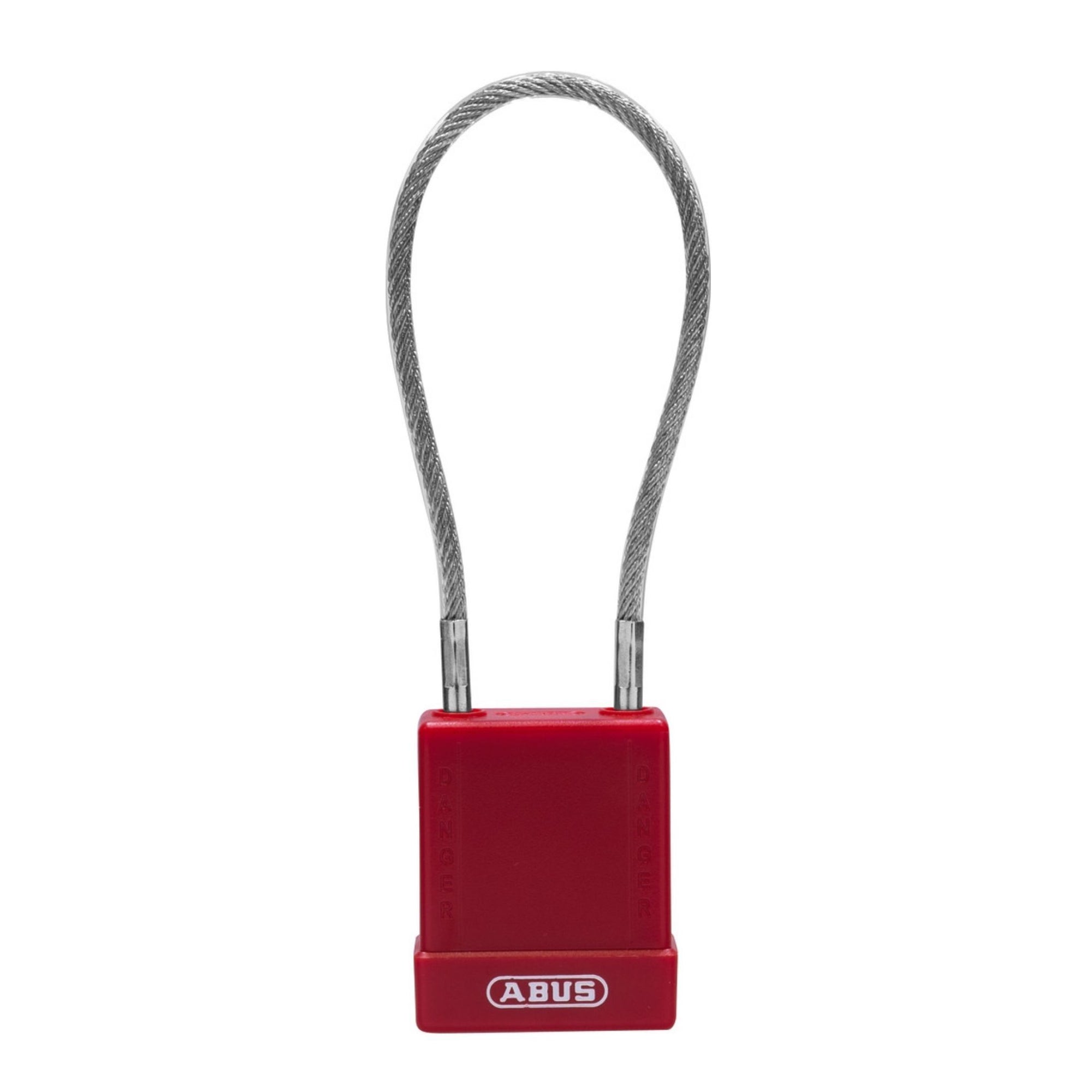 Abus 76/40CAB20 KA Red Safety Padlock with 4-Inch Cable - The Lock Source