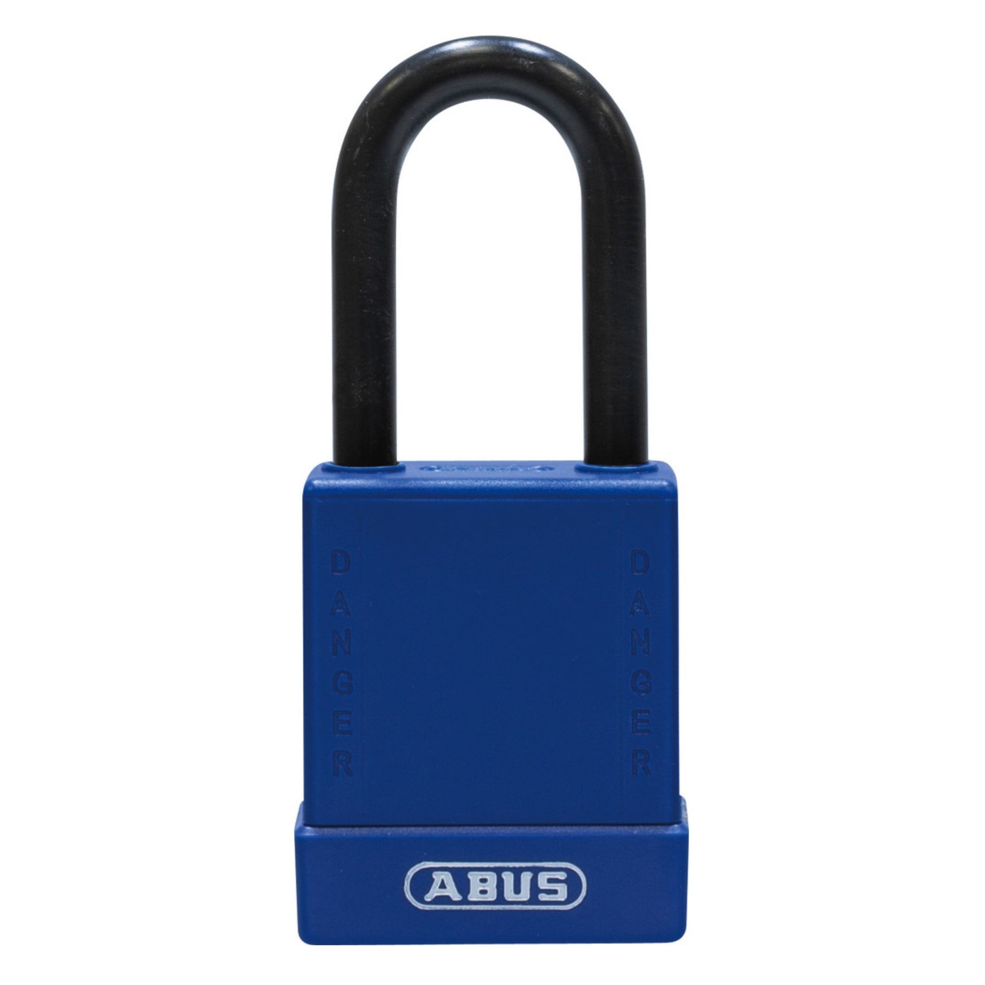 Abus 76/40 KD Keyed Different Blue Safety Padlock with Steel Shackle and Nylon Sleeve - The Lock Source