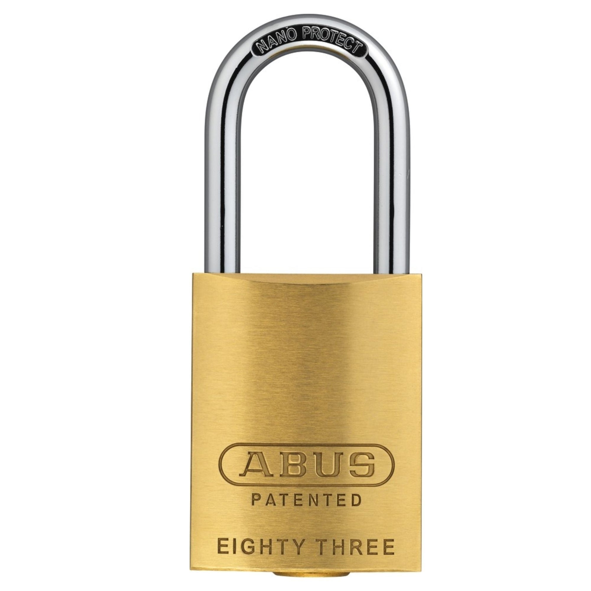 Abus 83/40 800 Zero Bitted Rekeyable Brass Padlocks - The Lock Source