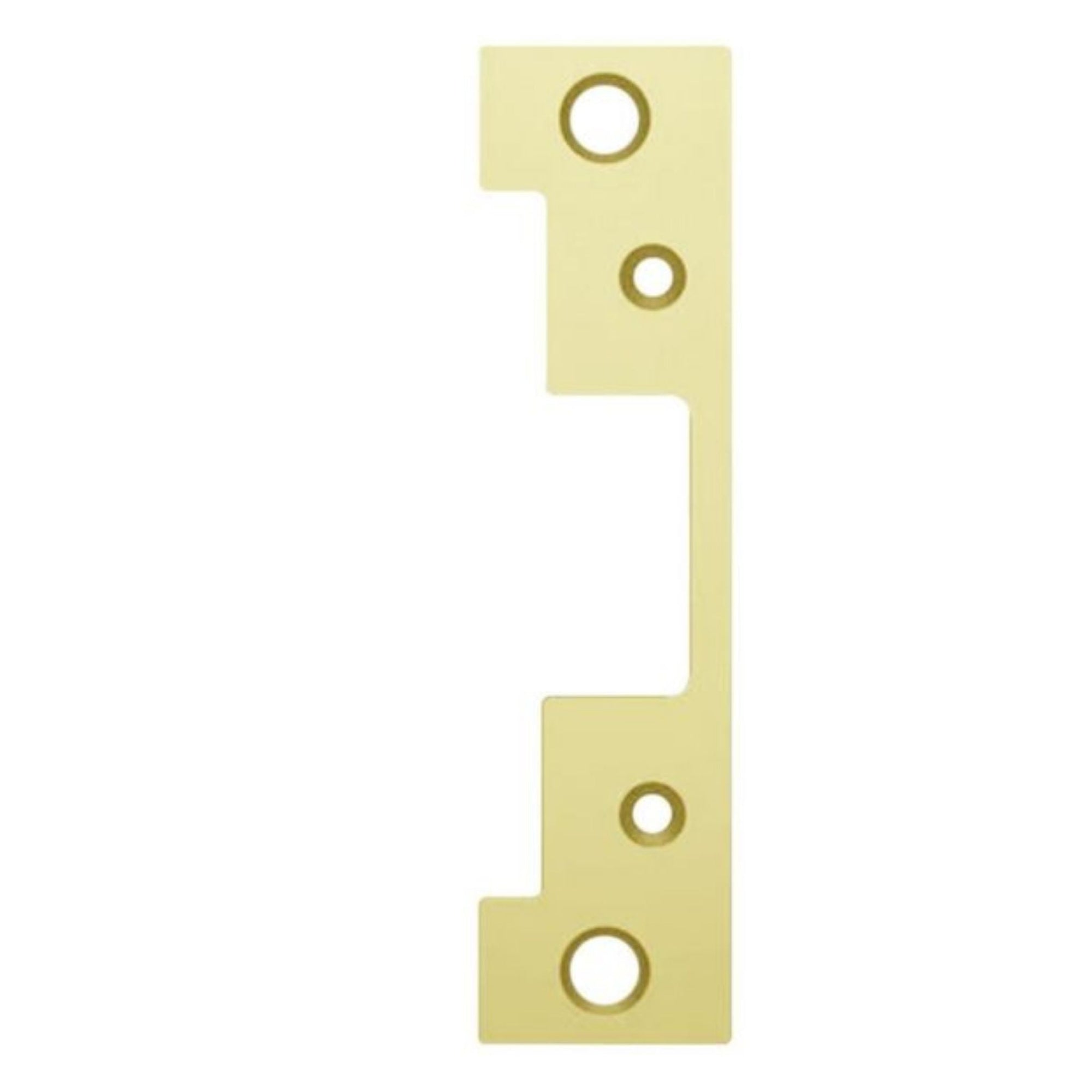 HES 501A-605 Faceplate for 5000 & 5200 Series Electric Strikes Bright Brass - The Lock Source