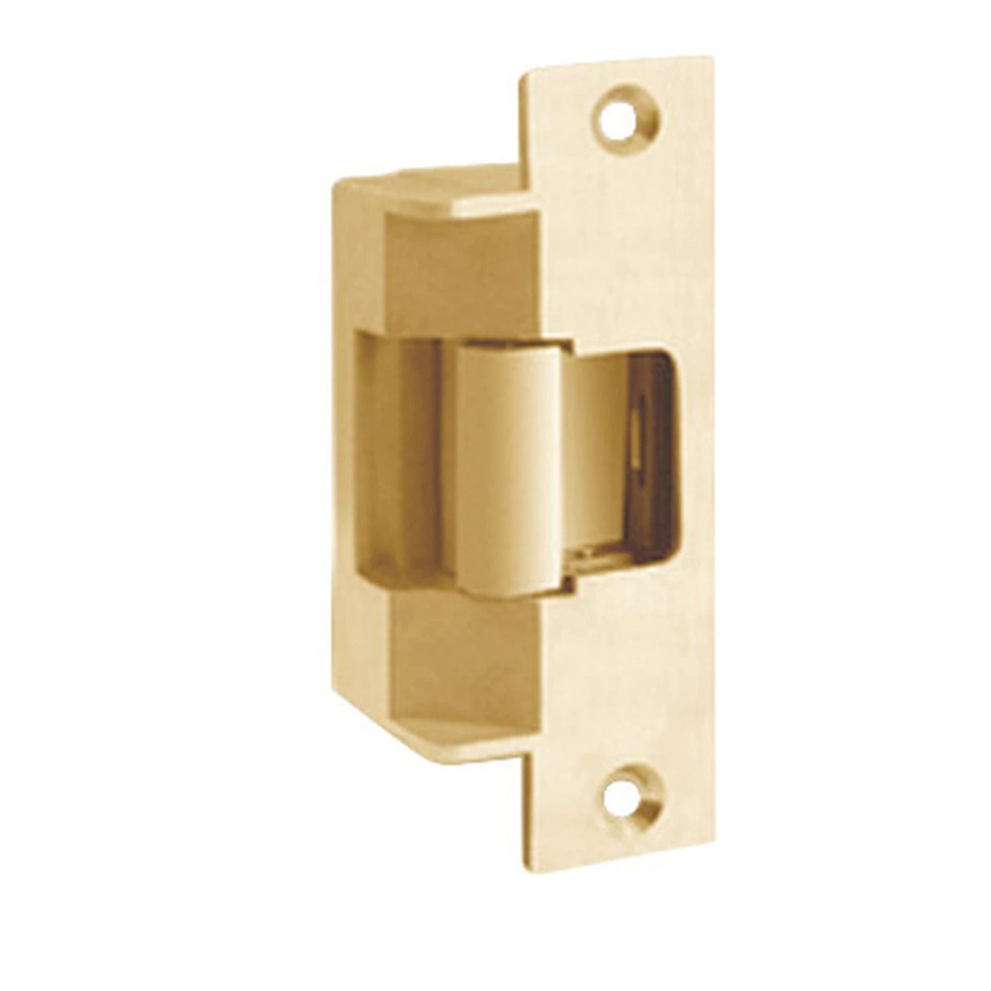 HES 7501-606 Fire Rated Electric Strikes for Doors With Pre Loaded Conditions Satin Brass Finish Strikes Available with Latchbolt Monitor (LBM) Feature - The Lock Source