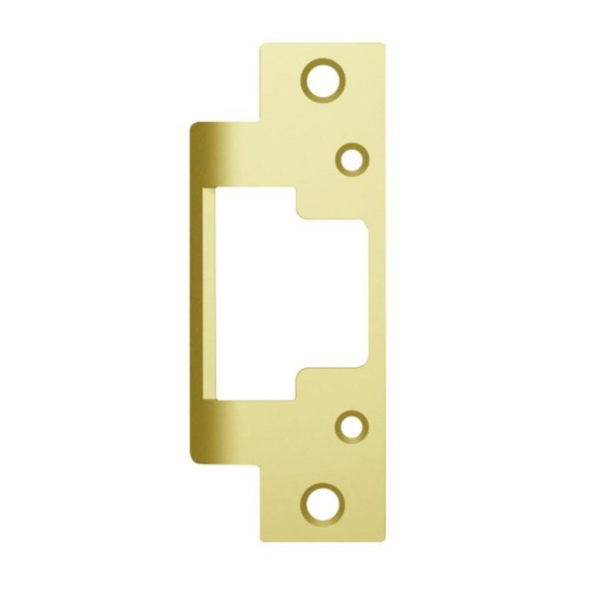 HES 801A-605 Faceplate for 8000 & 8300 Series No Cut Electric Strikes Bright Brass - The Lock Source