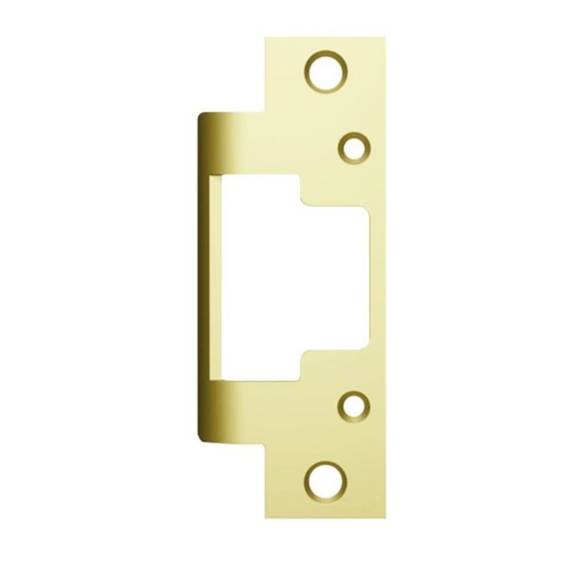 HES 801E-605 Faceplate for 8000 & 8300 Series No Cut Electric Strikes Bright Brass - The Lock Source