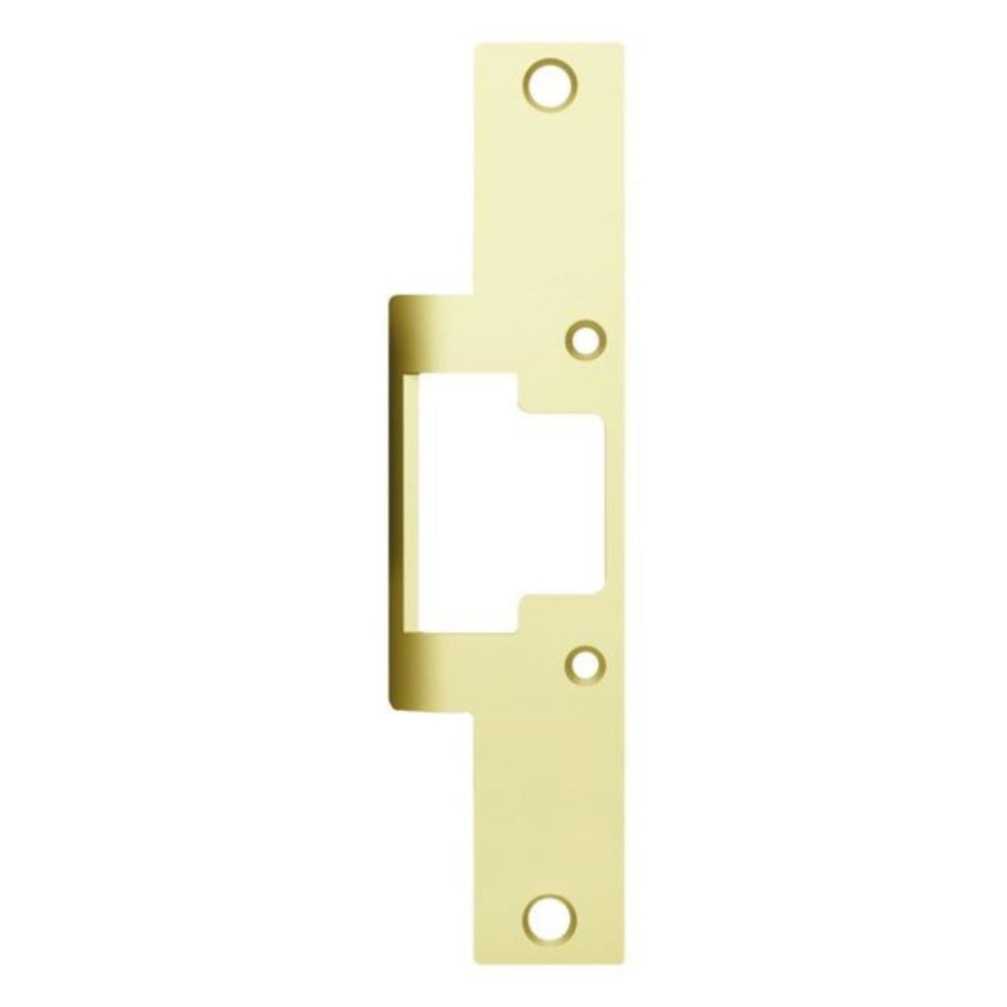 HES 802-605 Faceplate for 8000 & 8300 Series No Cut Electric Strikes Bright Brass - The Lock Source