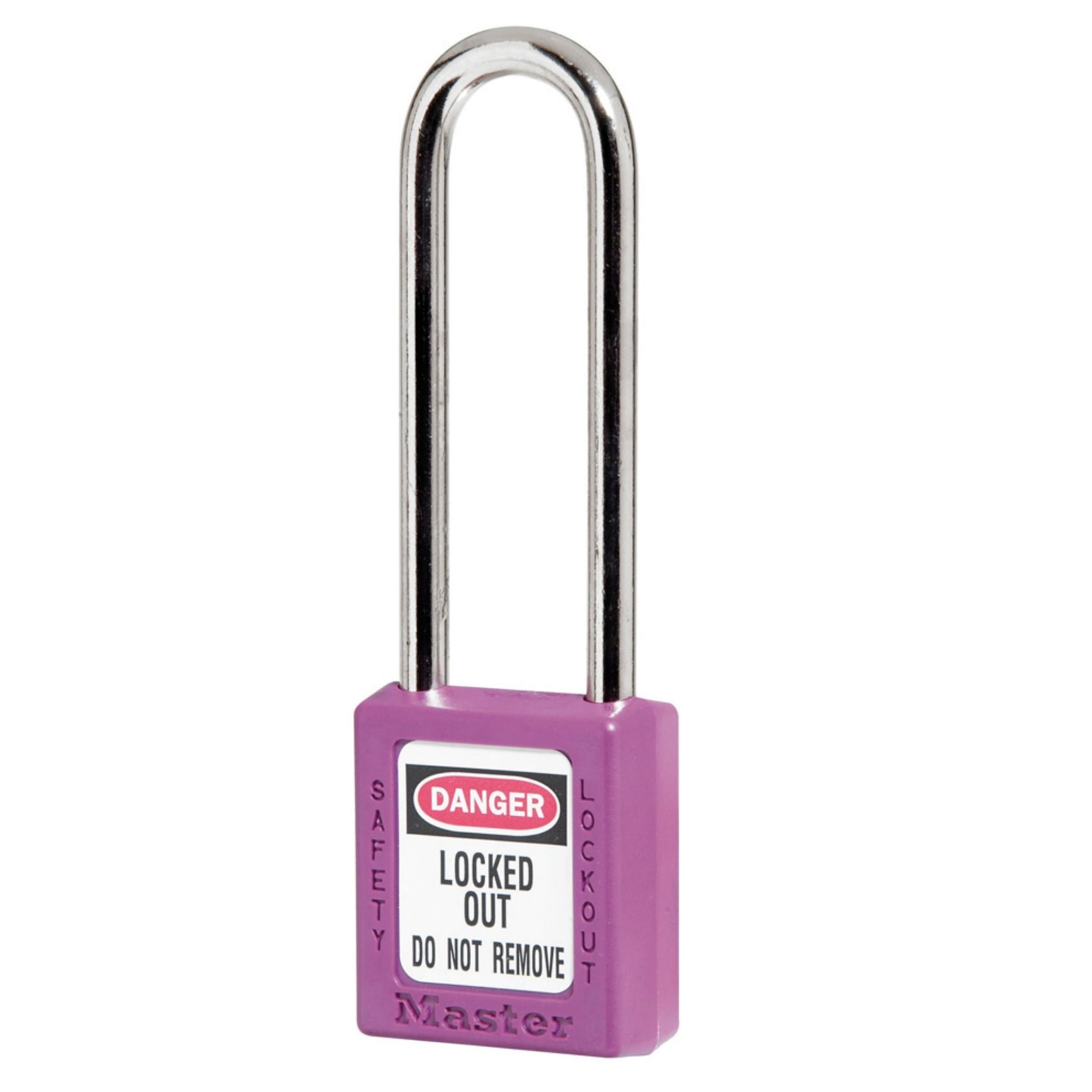 Master Lock 410MKLT Master Keyed Purple Zenex Thermoplastic Safety Lock with 3-Inch Shackle - The Lock Source