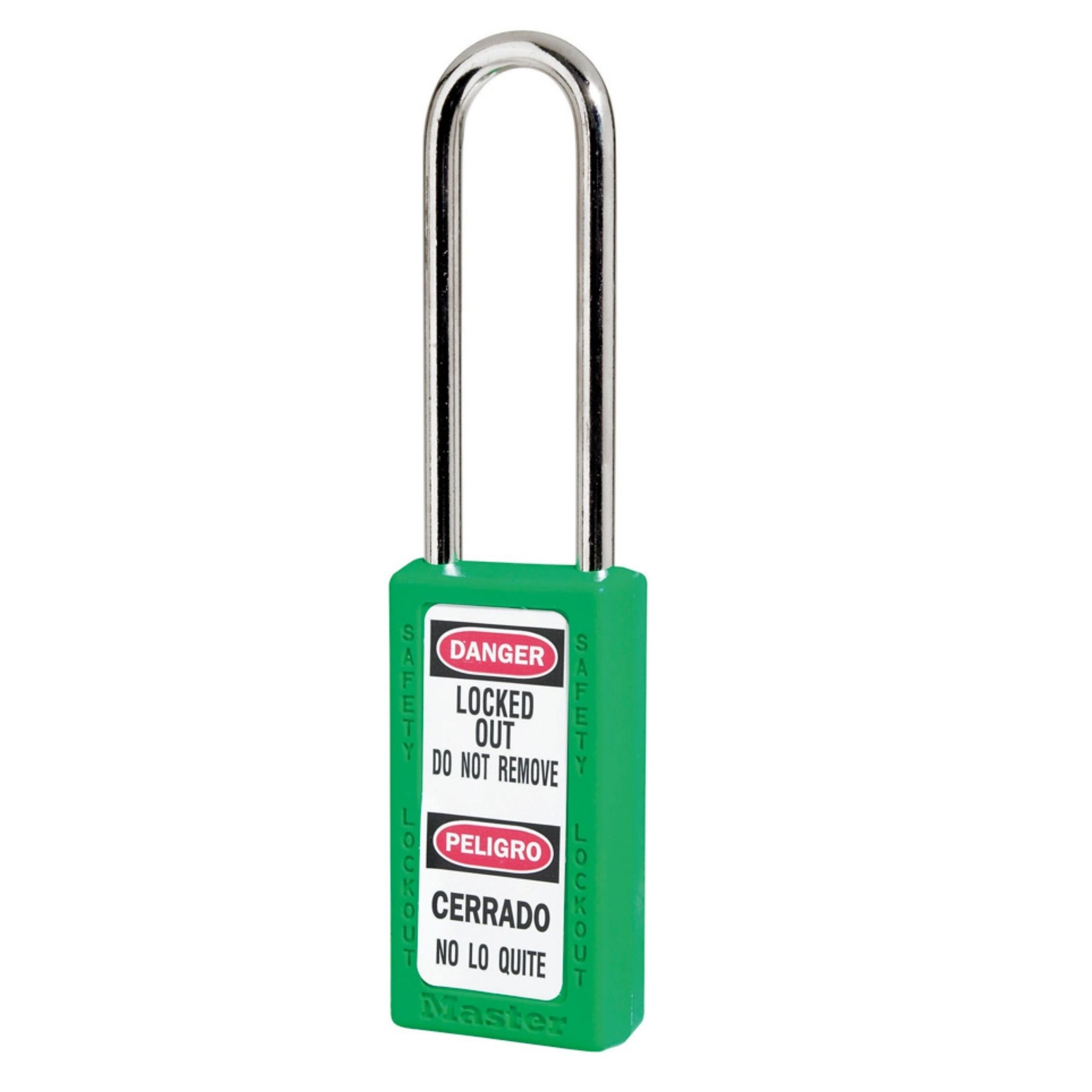Master Lock 411LT Series Green Zenex Thermoplastic Safety Lock with 3-Inch Shackle - The Lock Source