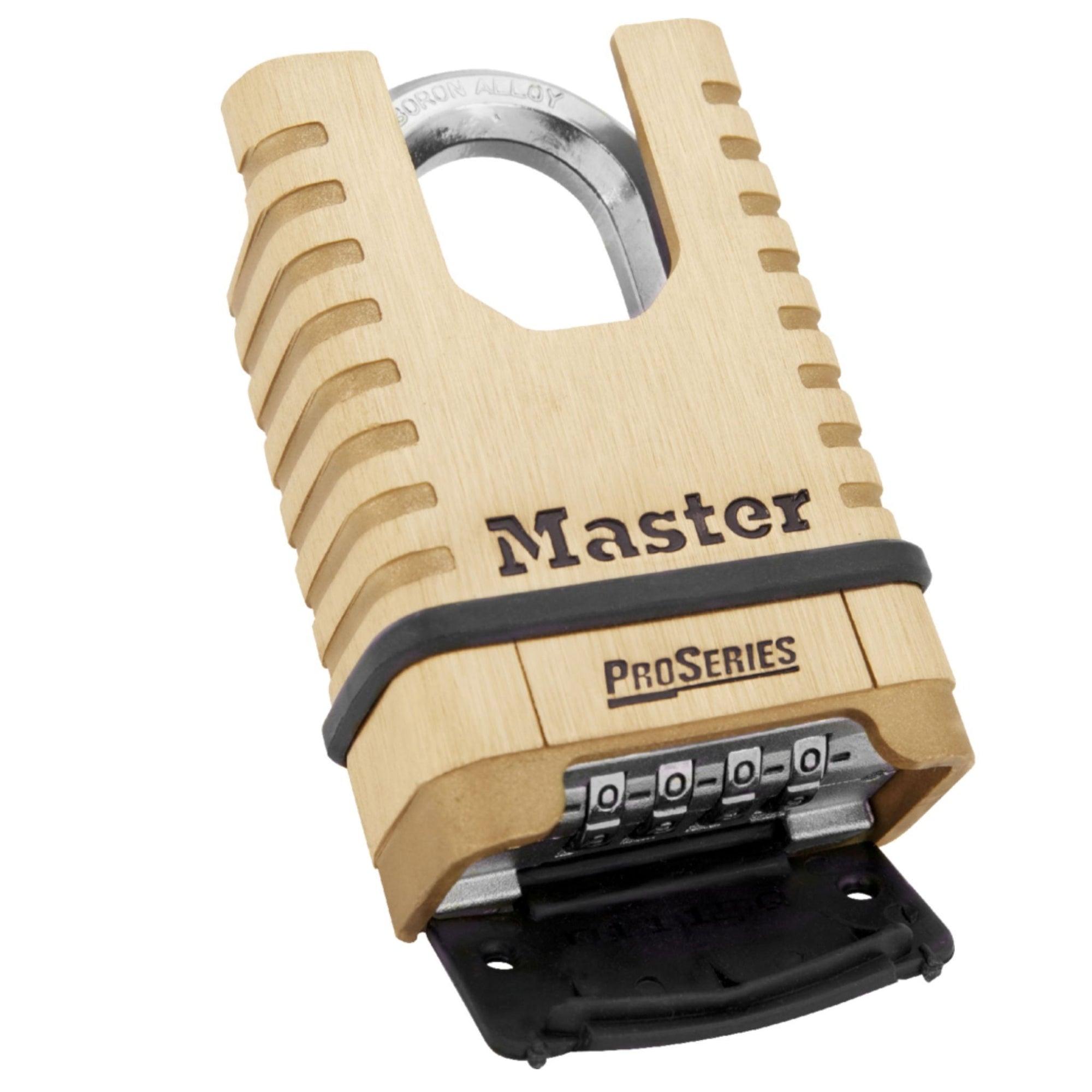 Master Lock No. 1177D Brass Padlock with Resettable Combination and Shrouded Shackle - The Lock Source