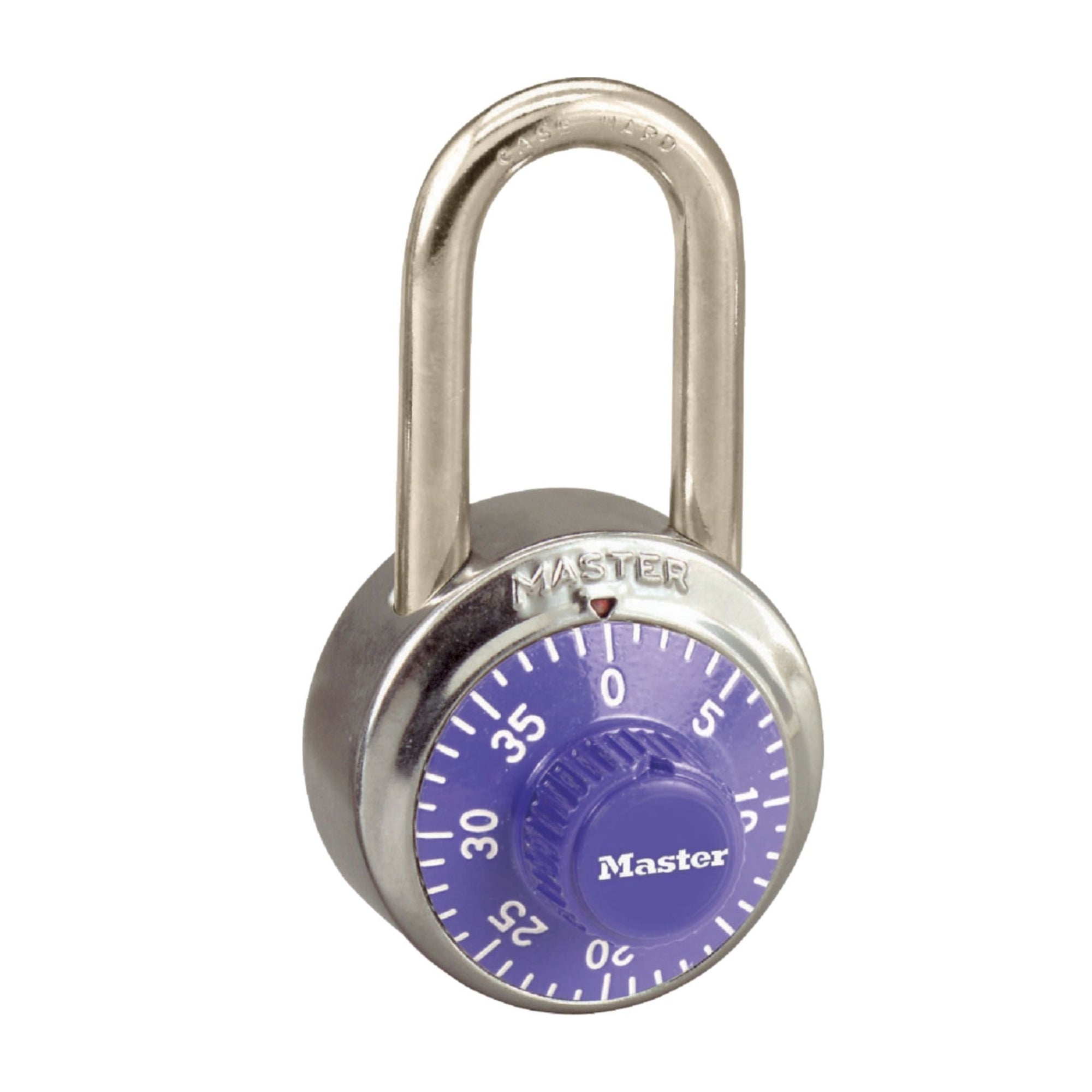 Master Lock 1502LFPRP Purple Locker Combination Padlock with 1-1/2" Shackle - The Lock Source