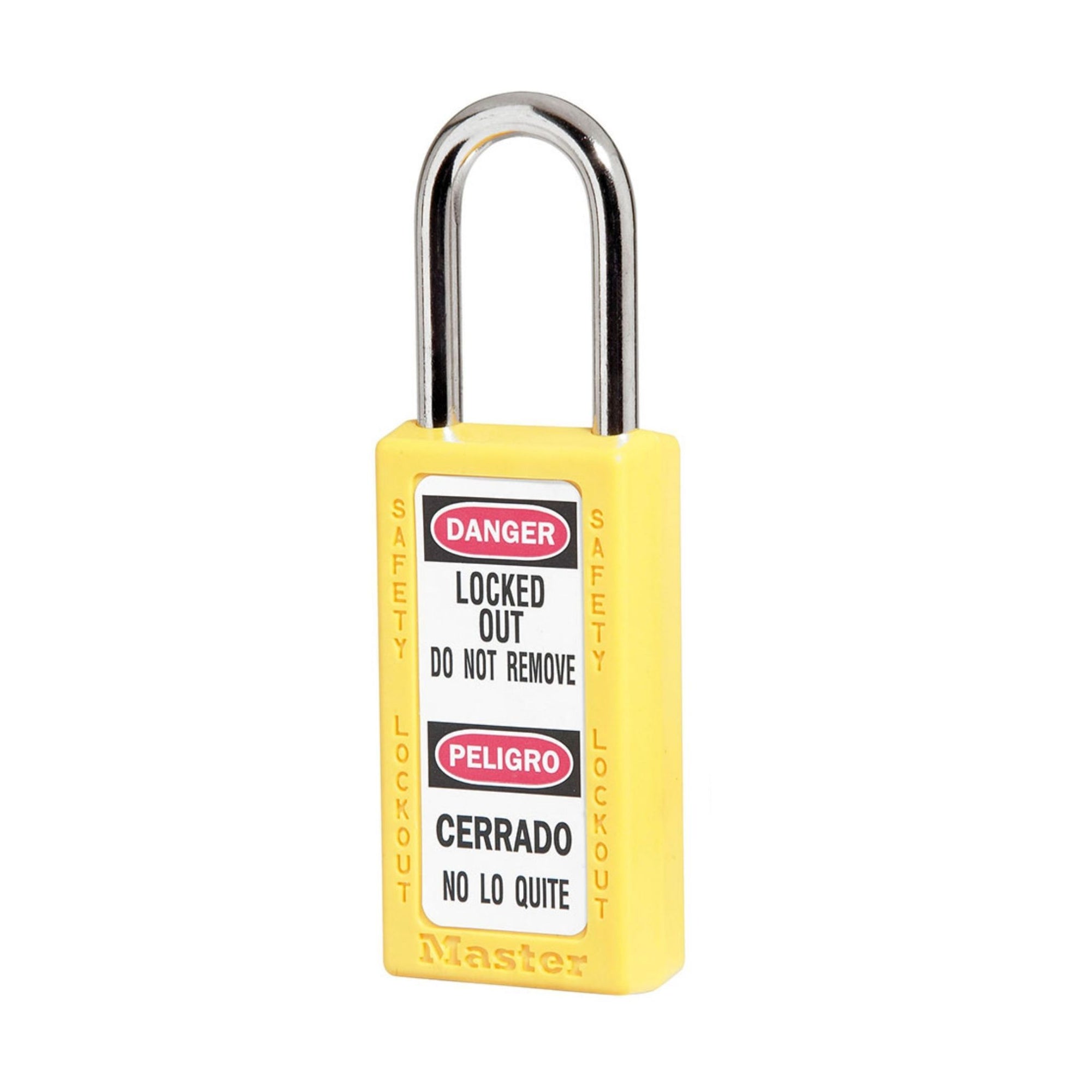 Master Lock 411MKYLW Yellow Zenex Plastic Master Keyed Safety Padlocks - The Lock Source