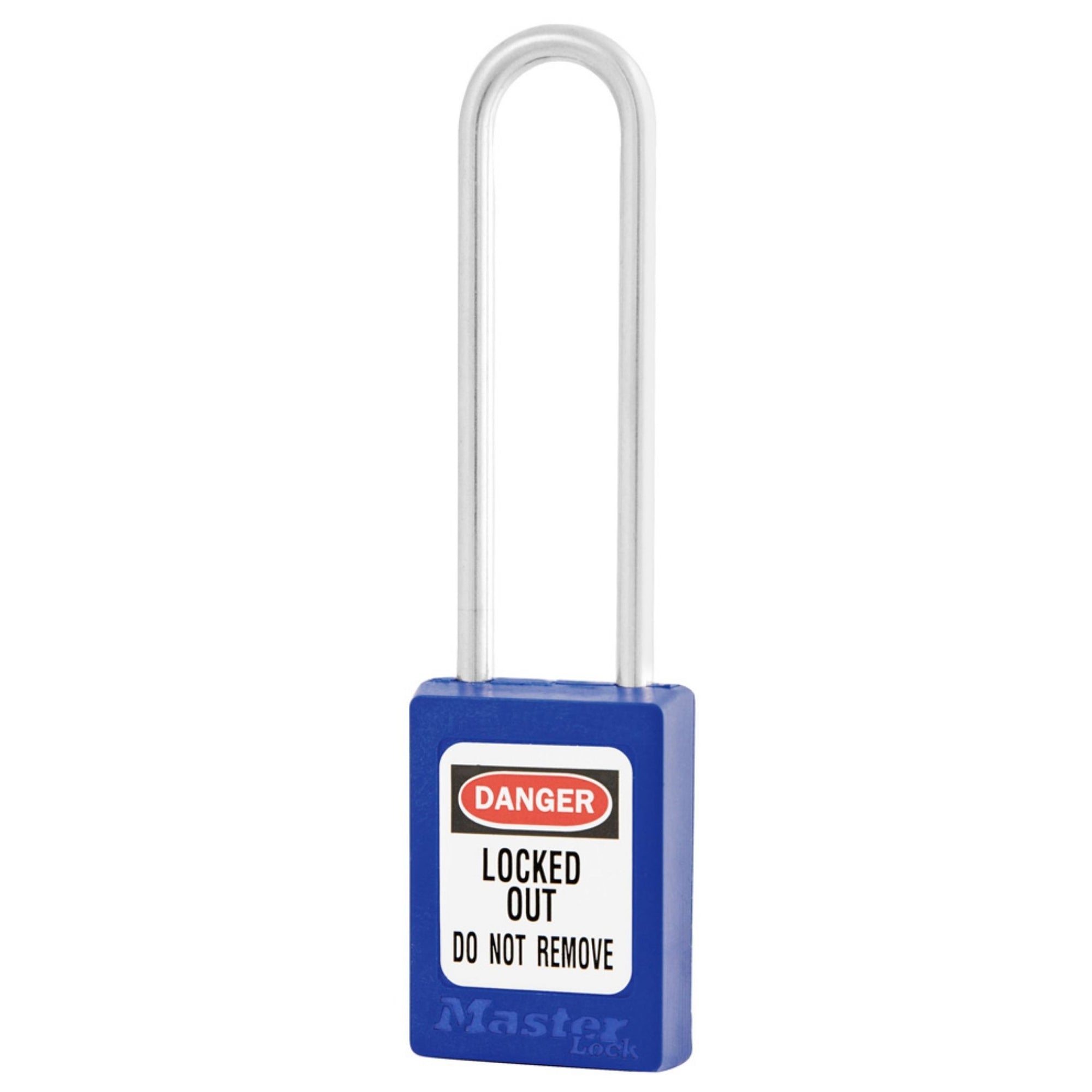Master Lock S33KALTBLU Blue Safety Lock Thermoplastic Padlocks Keyed Alike with 3-Inch Stainless Steel Shackle - The Lock Source