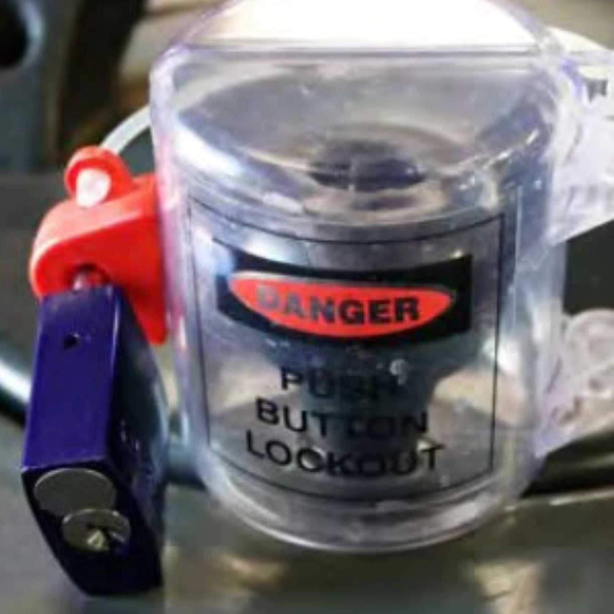 The Abus Oversize Electrical Pushbutton Safety Lockout Device Provides Lock Out Solutions for Buttons on Electric Panels and Controls - The Lock Source