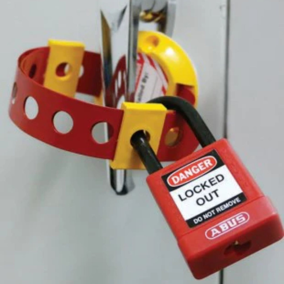 The Abus 00456 Electrical Panel Safety Lockout Device Prohibits Movement of Handles or Levers on Electrical Panels During Maintenance - The Lock Source