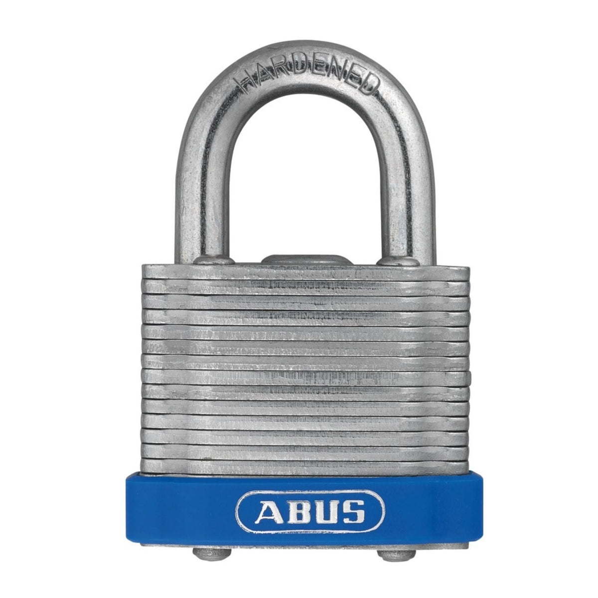 Abus 41/40 KA EE 0039 Laminated Steel Padlock with Blue Bumper Keyed Alike to Match Existing Key Number KA EE0039 - The Lock Source