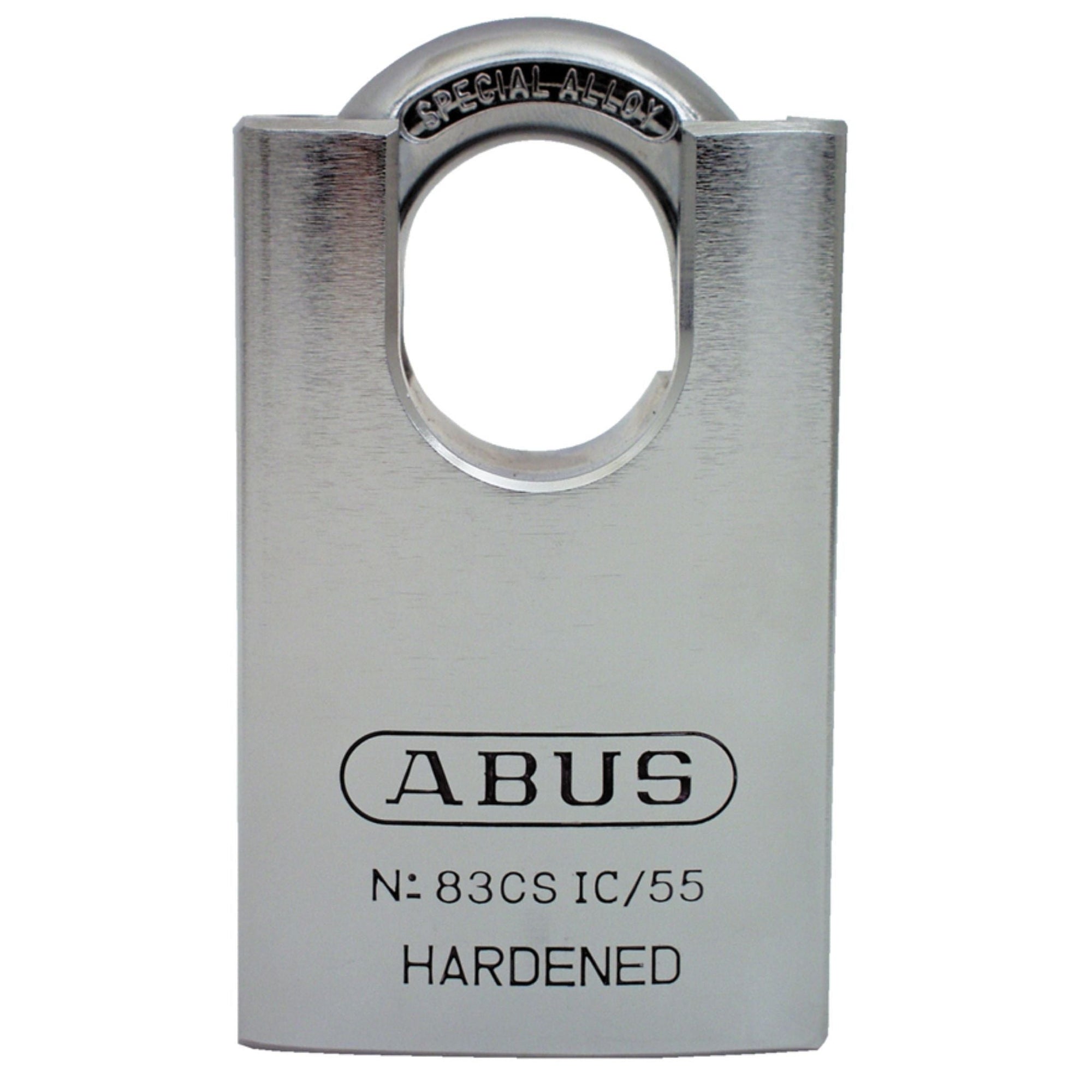 Abus 83CSIC/55 Series Lock Hardened Steel Padlocks Prepped to Accept Small Format IC (SFIC) Cylinders - The Lock Source
