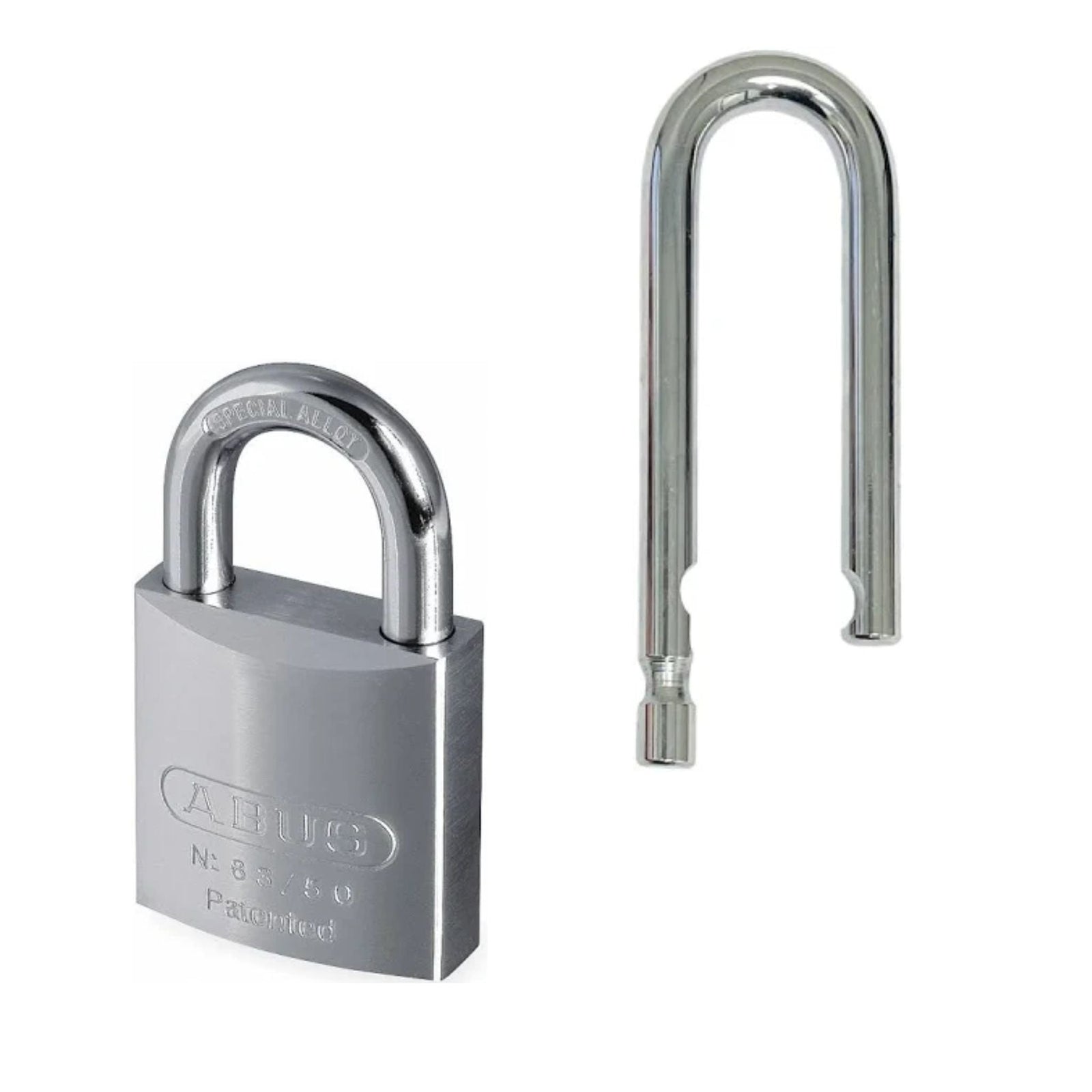 Abus 83/50 Chrome-Plated Series Lock Solid Brass Padlocks Accept Popular OEM Cylinders with 3-Inch Alloy Shackle - The Lock Source