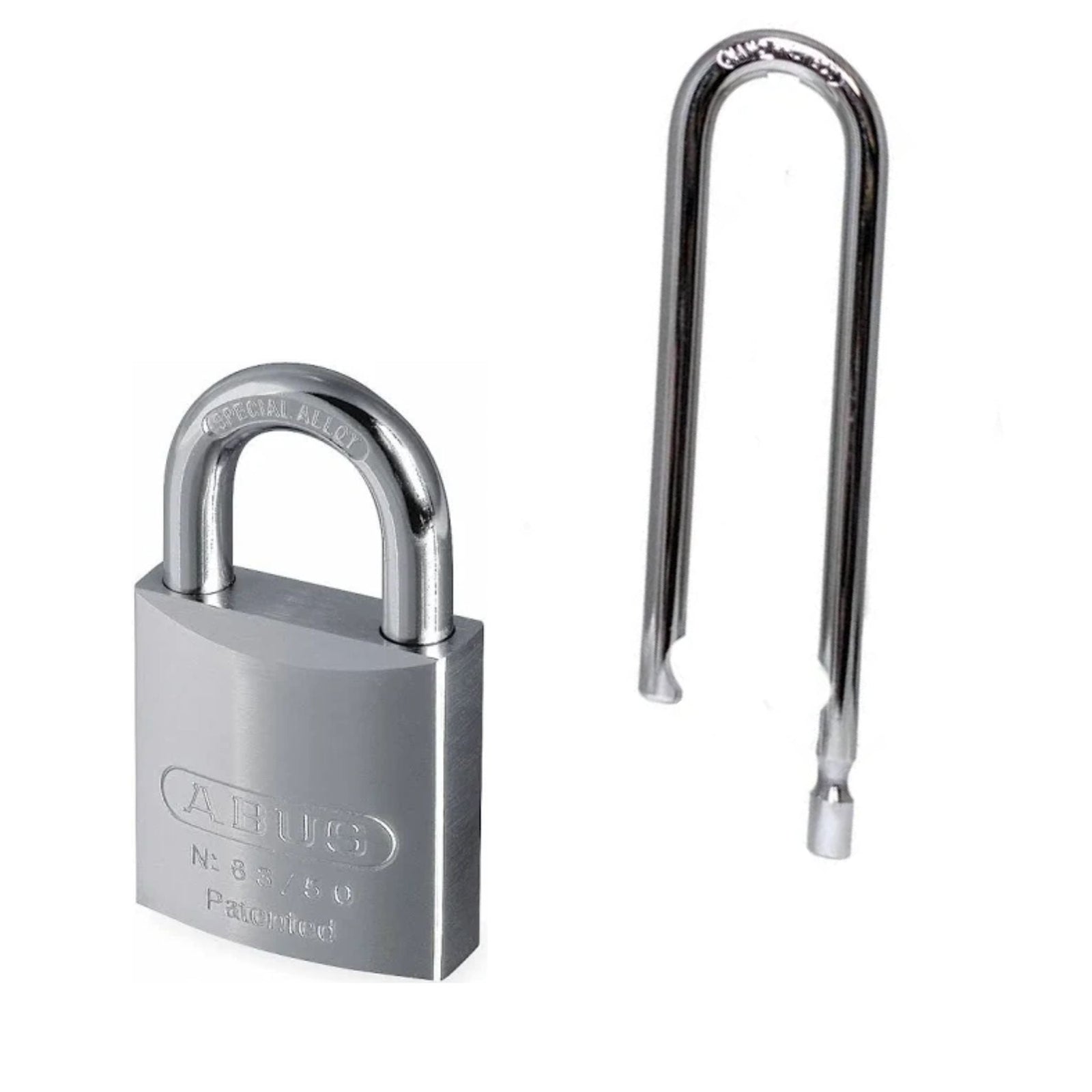 Abus 83/50 Chrome-Plated Series Lock Solid Brass Padlocks Accept Popular OEM Cylinders with 4-Inch Alloy Shackle - The Lock Source