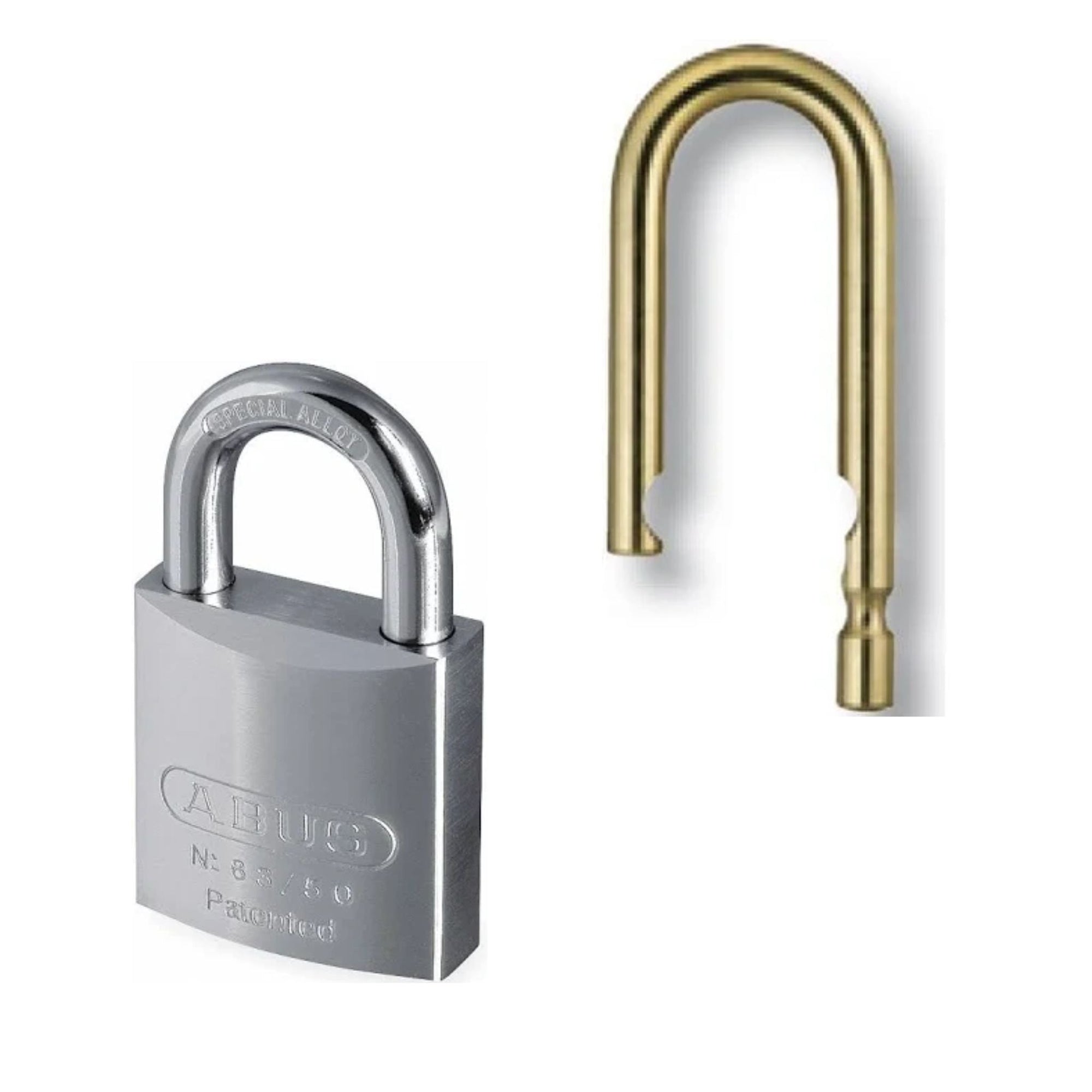 Abus 83/50 Chrome-Plated Series Lock Solid Brass Padlocks Accept Popular OEM Cylinders with 2-Inch Brass Shackle - The Lock Source