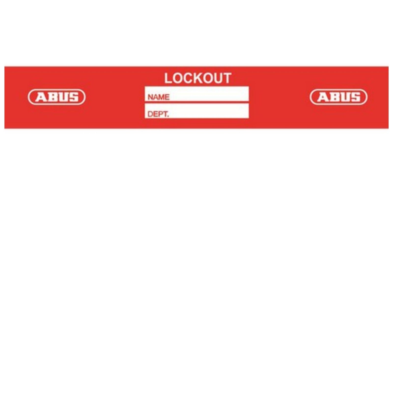 Abus AL0703 (93010) Red Identi-Shield Label Lockout Labels Add Custom Colors and Identification to Safety Locks - The Lock Source